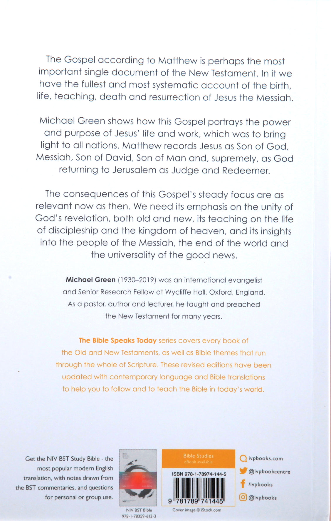 The Message of Matthew (2020) (Bible Speaks Today Series)