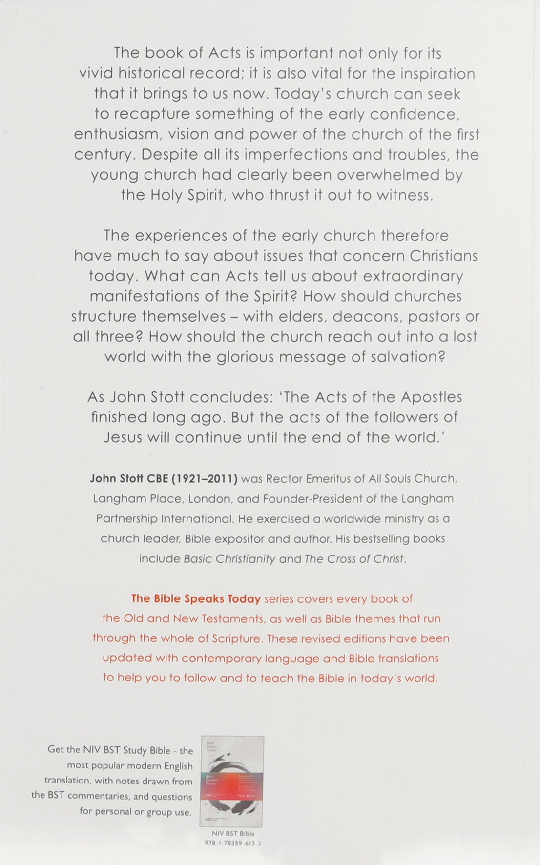 Message of Acts: To the Ends of the Earth (2020) (Bible Speaks Today Series)