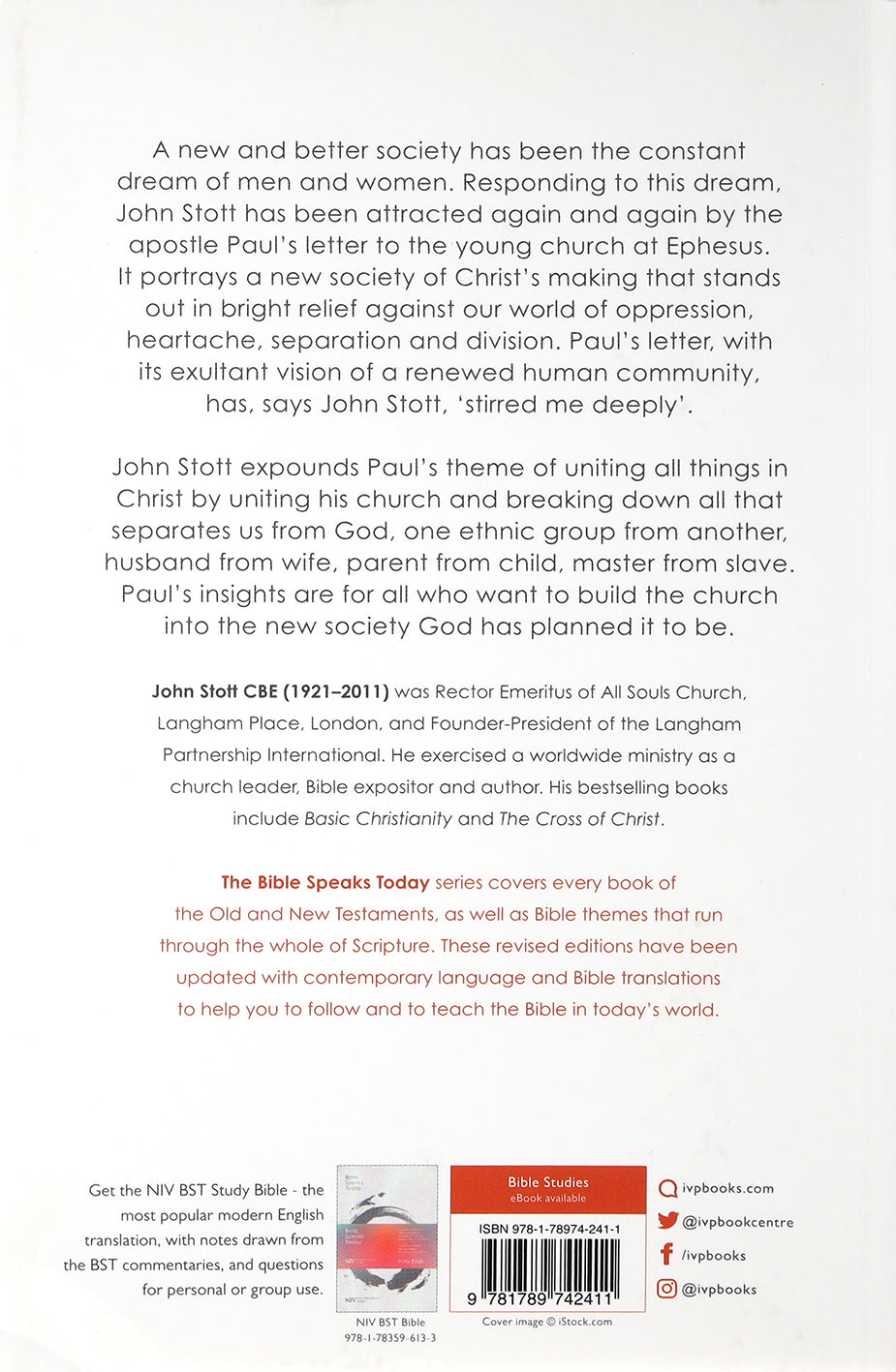 Message of Ephesians: God's New Society (2020) (Bible Speaks Today Series)