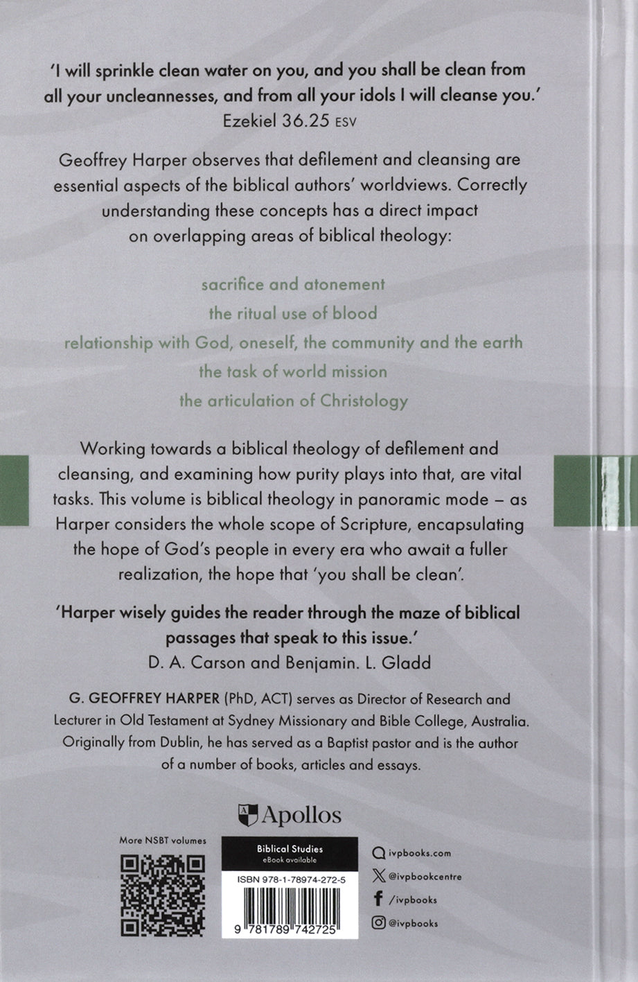 NSBT: You Shall Be Clean: A Biblical Theology Of Defilement And Cleansing (New Studies In Biblical Theology Series)