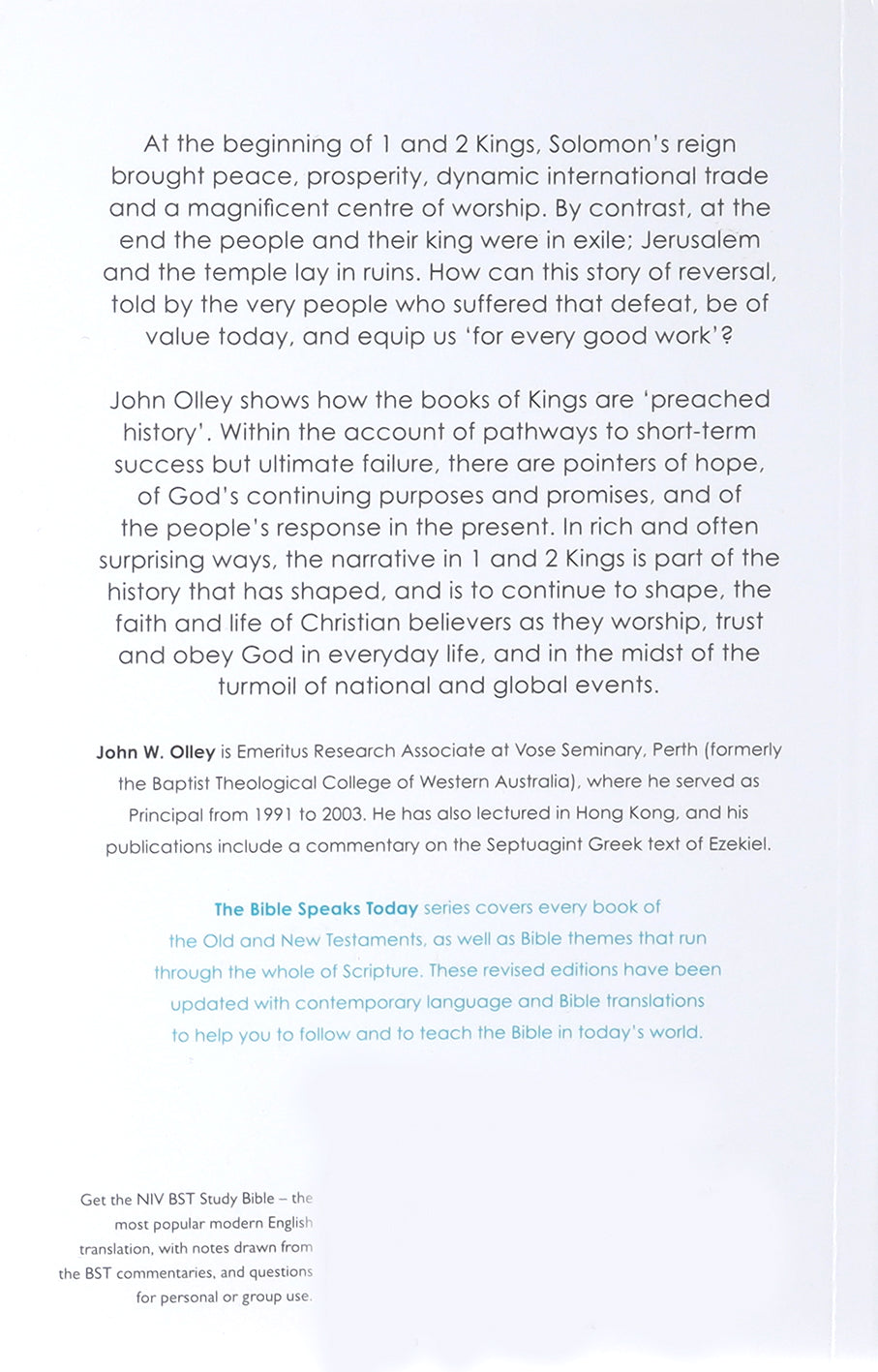 The Message of 1 & 2 Kings (Bible Speaks Today Series)
