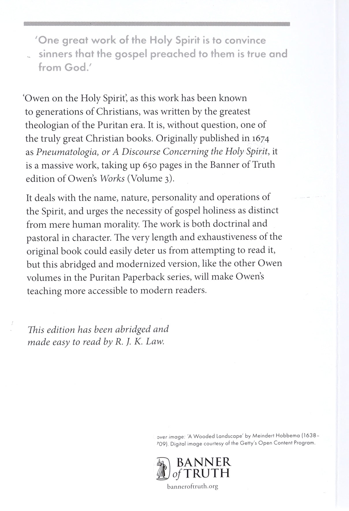 The Holy Spirit (2022 Edition) (Puritan Paperbacks Series)