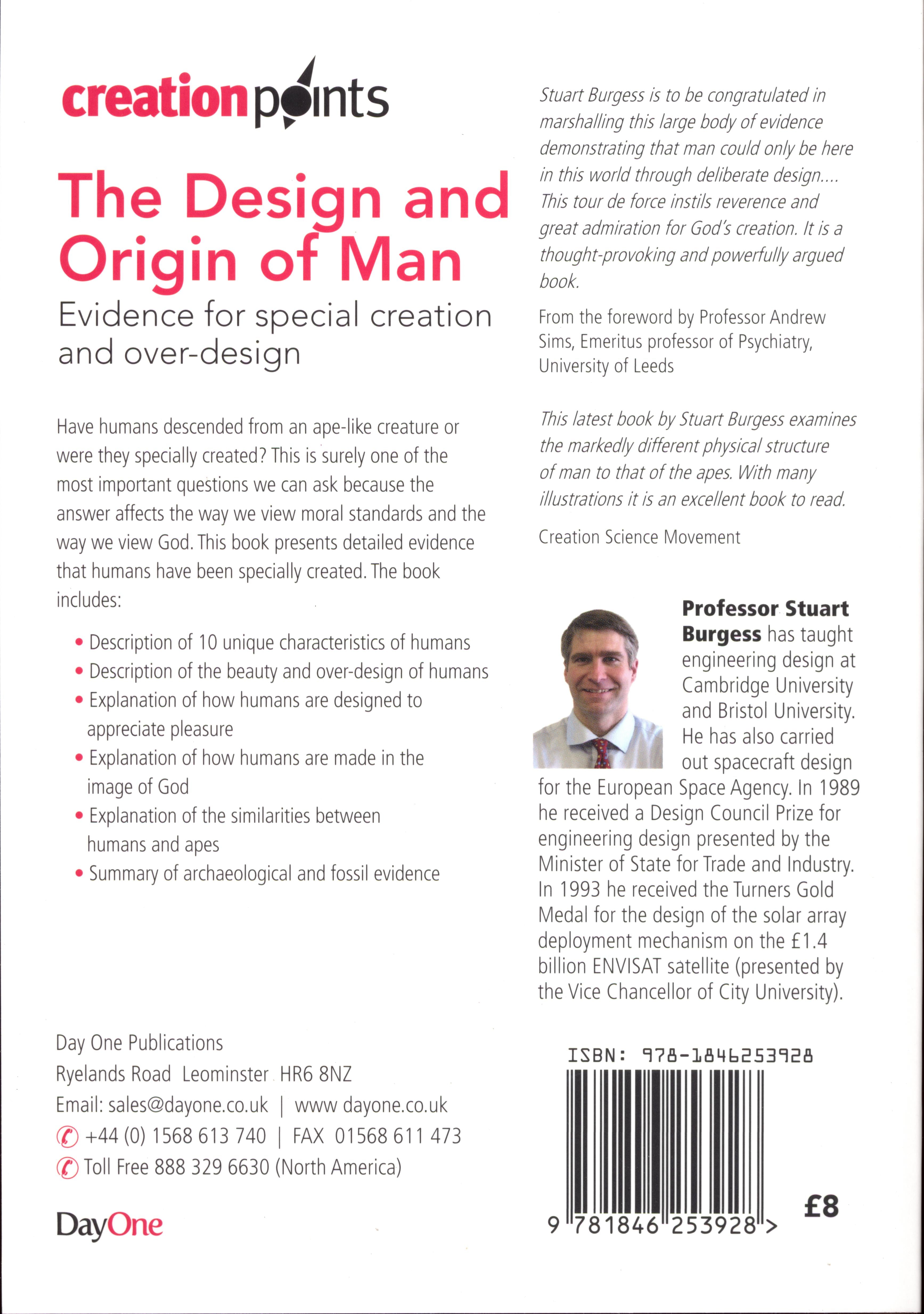 Design and Origin of Man, the - Evidence For Special Creation and Over-Design (Creation Points Series)