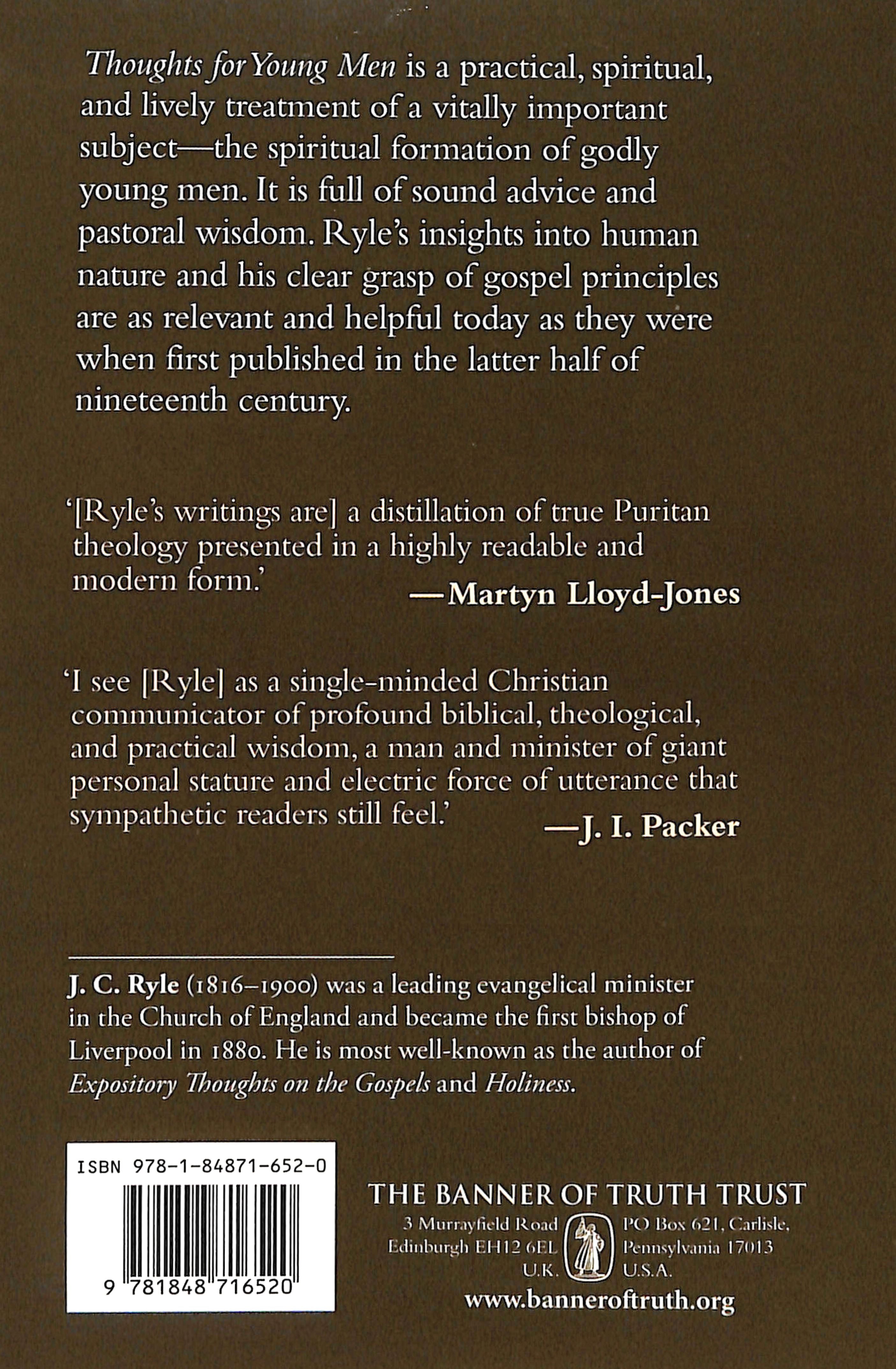 Thoughts For Young Men (Banner Ryle Classics Series)
