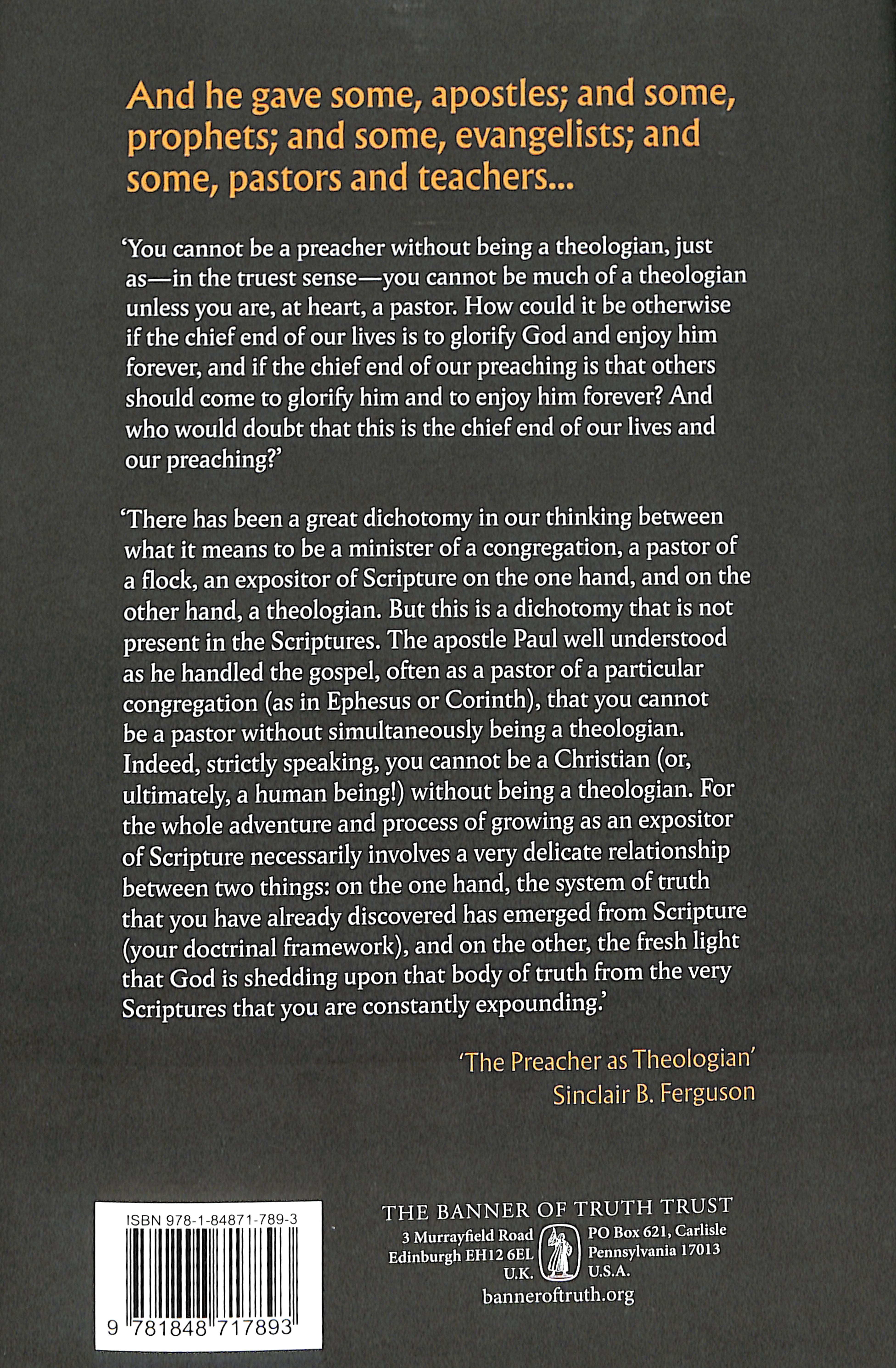 Some Pastors and Teachers: Reflecting a Biblical Vision of What Every Minister is Called to Be
