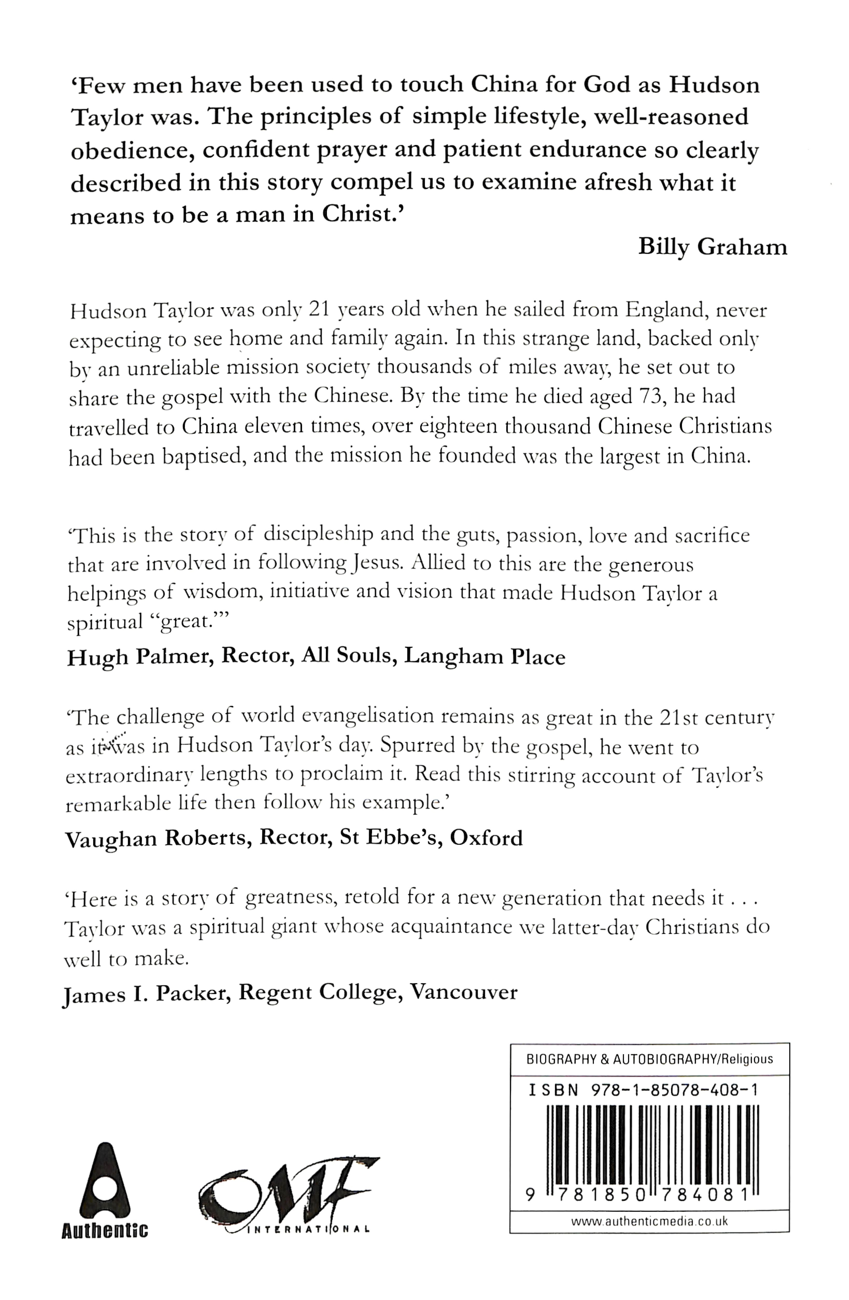J. Hudson Taylor: A Man in Christ (Missionary Life Stories Series)