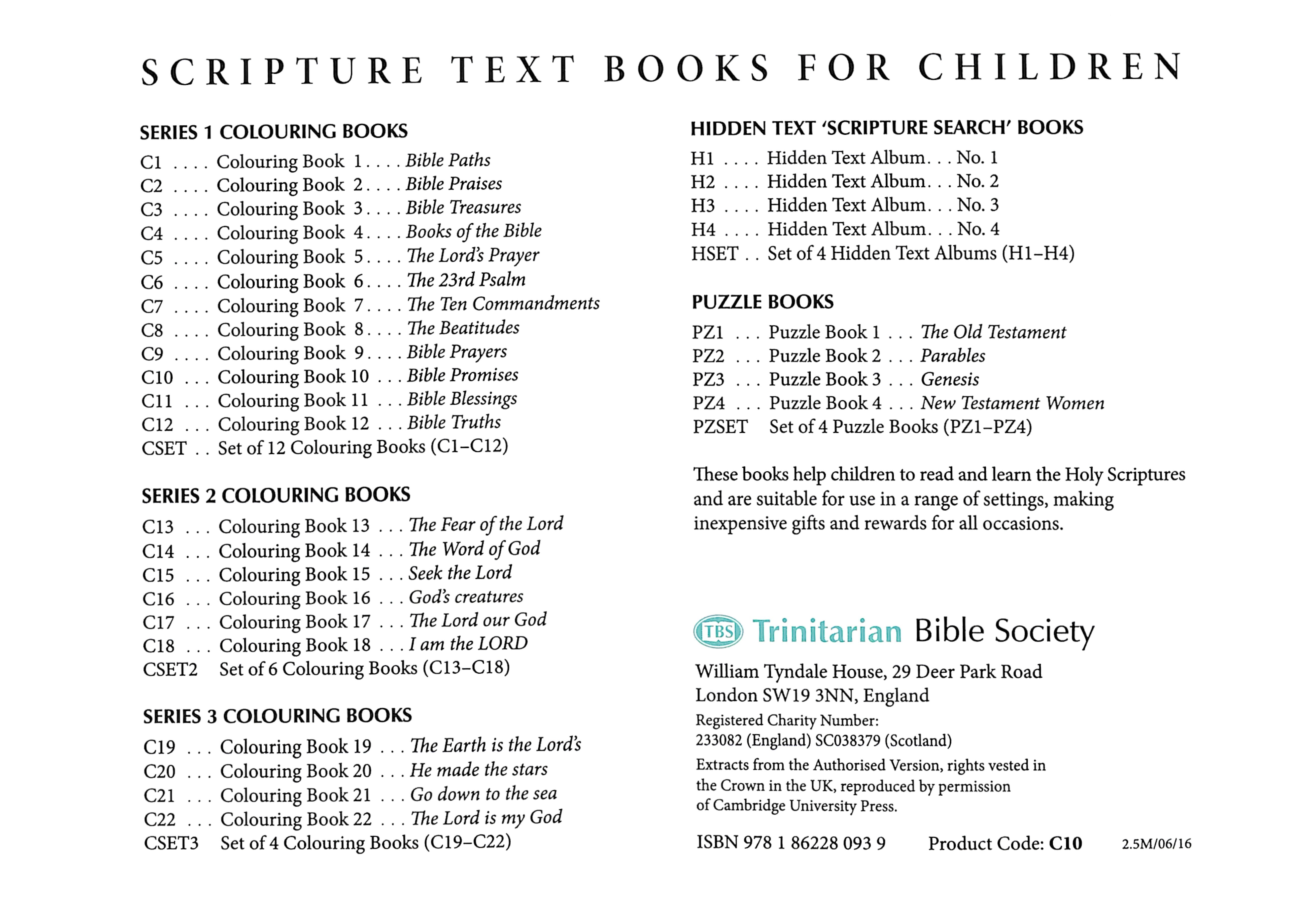 Bible Promises Colouring Book (#10 in Outline Texts For Colouring Series)