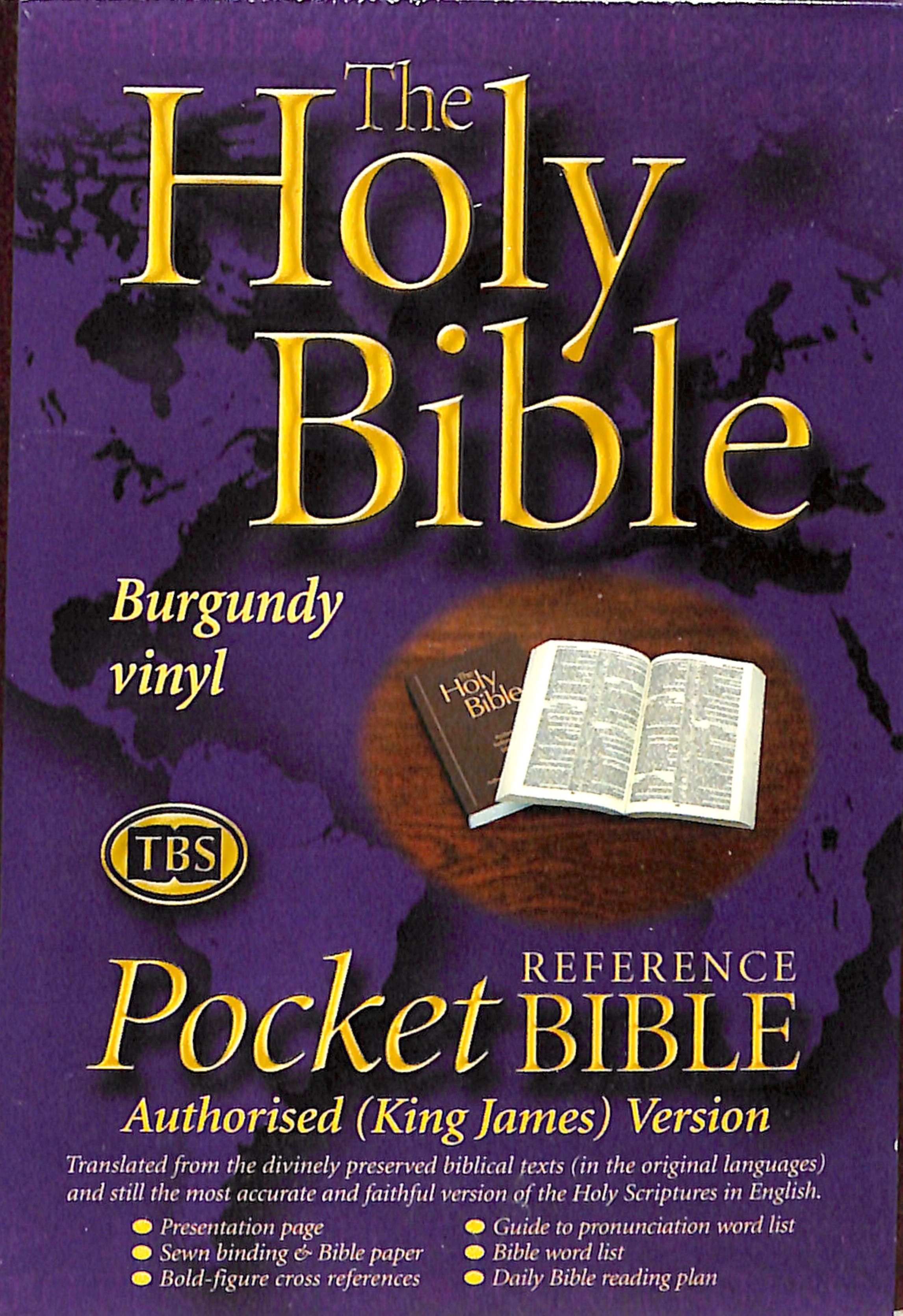 KJV Pocket Reference Bible Burgundy (Black Letter Edition)