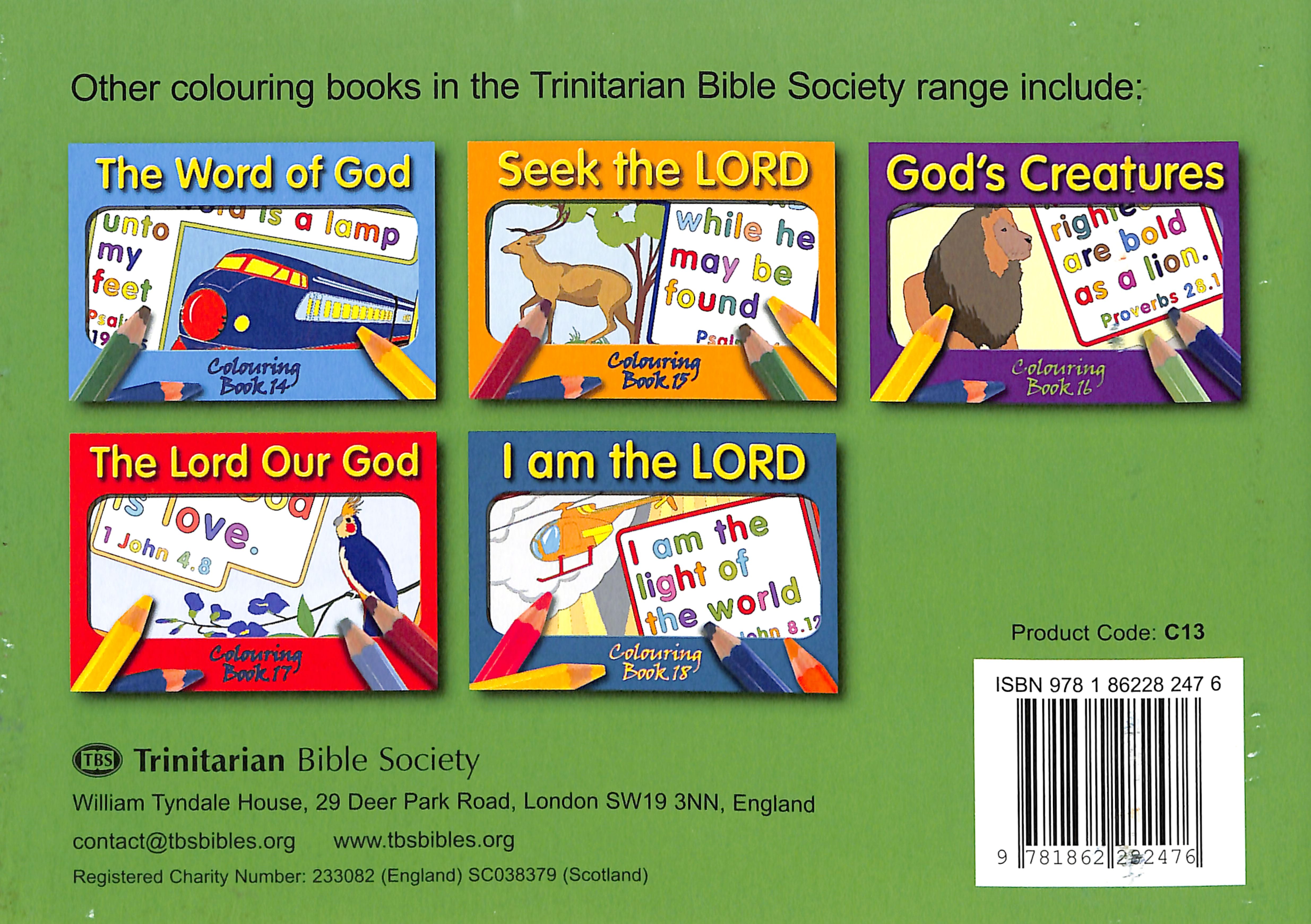 The Fear of the Lord (#13 in Outline Texts For Colouring Series)