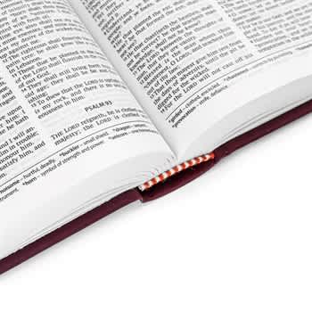 KJV Hampton Text Bible Burgundy