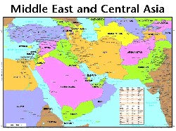 Wall Chart: Middle East and Central Asia (Laminated)