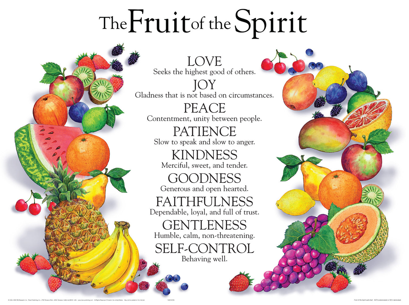 Wall Chart: Fruit of the Spirit (Laminated)