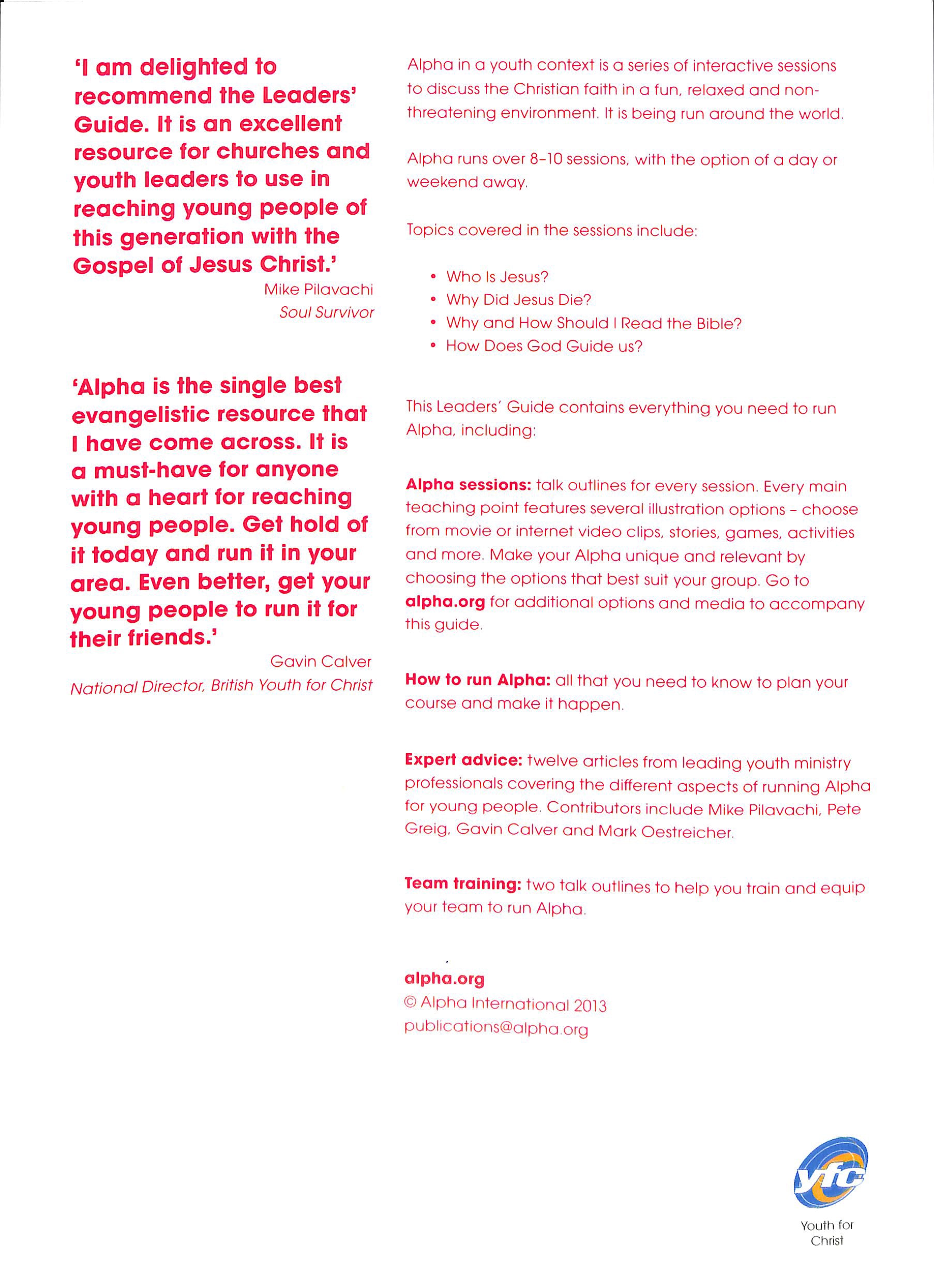 Leader's Guide (Youth Alpha Series)