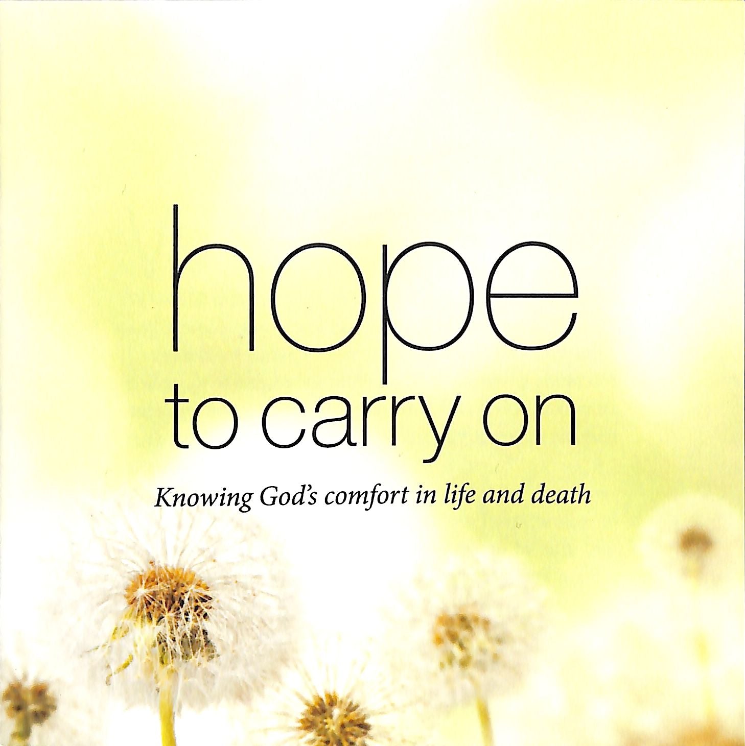 Hope to Carry on: Knowing God's Comfort in Life and Death