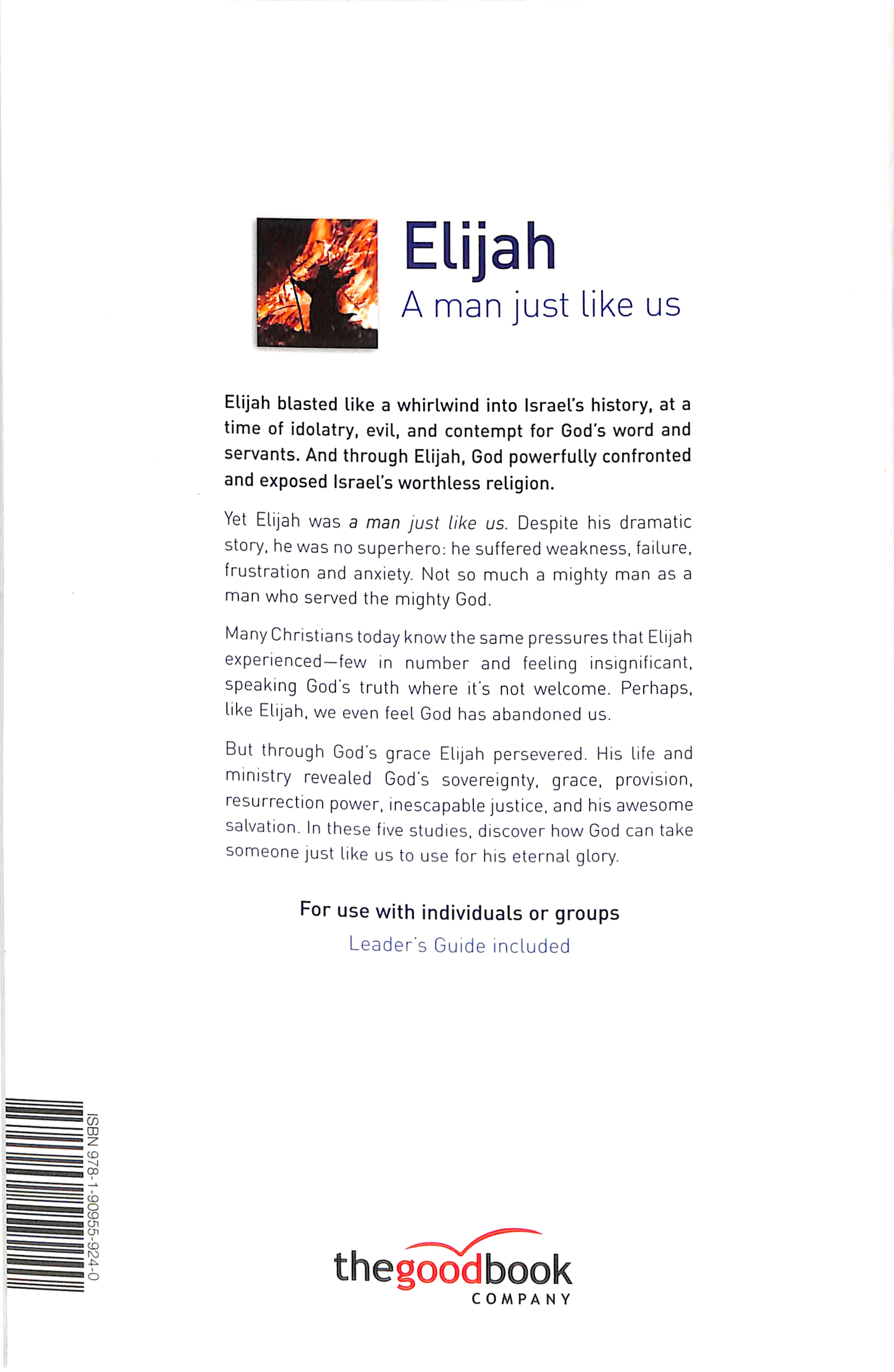 Elijah - a Man Just Like Us (5 Studies) (Good Book Guides Series)