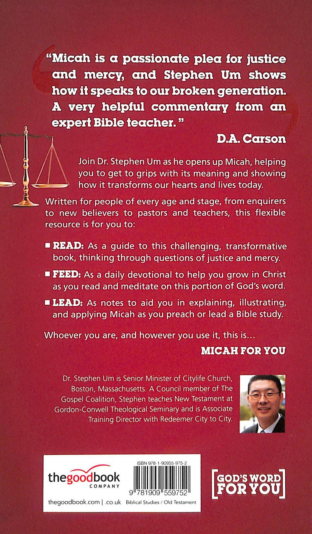 Micah For You: Acting Justly, Loving Mercy (God's Word For You Series)