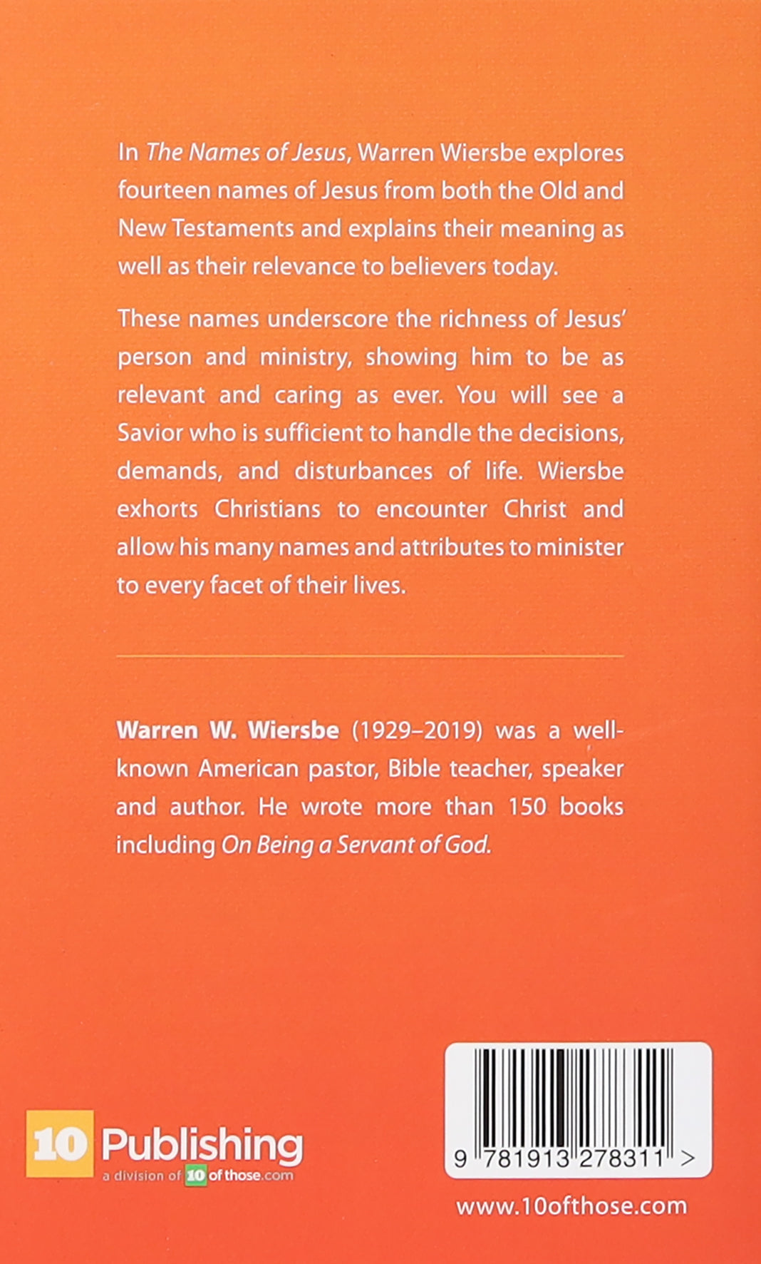 The Names of Jesus: Experiencing the Blessing of Knowing Him
