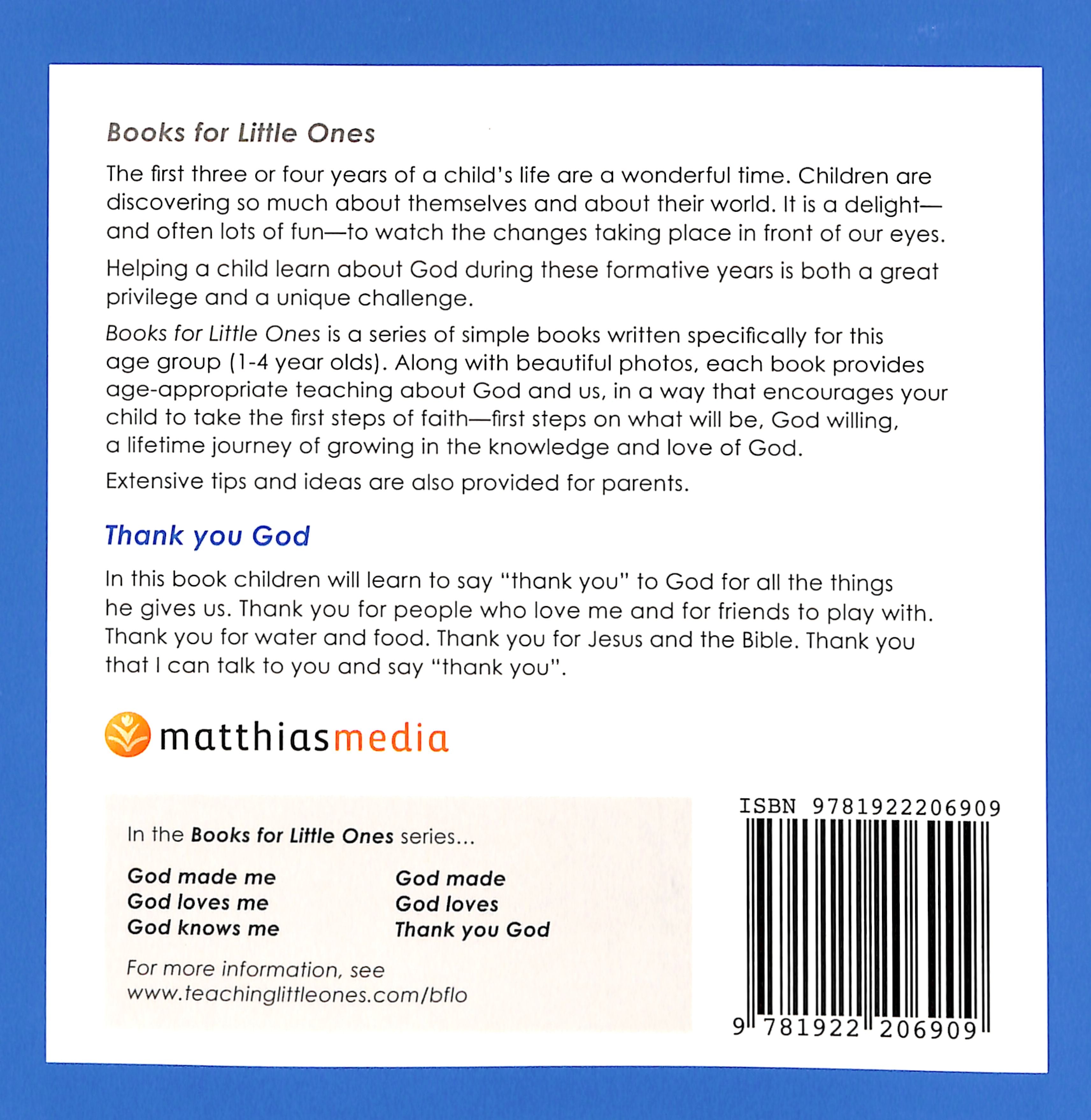 Thank You God (Books For Little Ones Series)