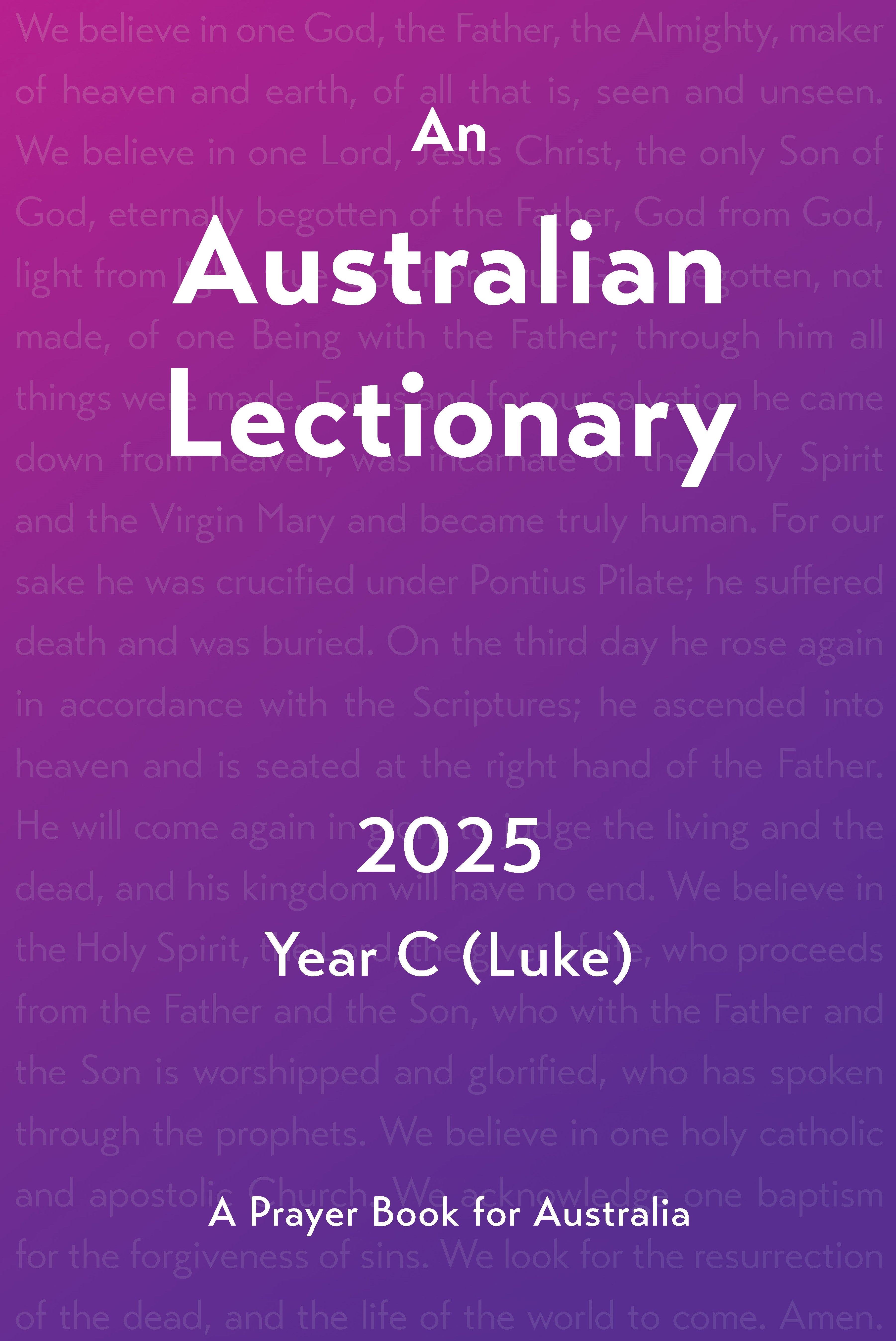 An Australian Lectionary 2025 Year C (Luke): A Prayer Book for Australia