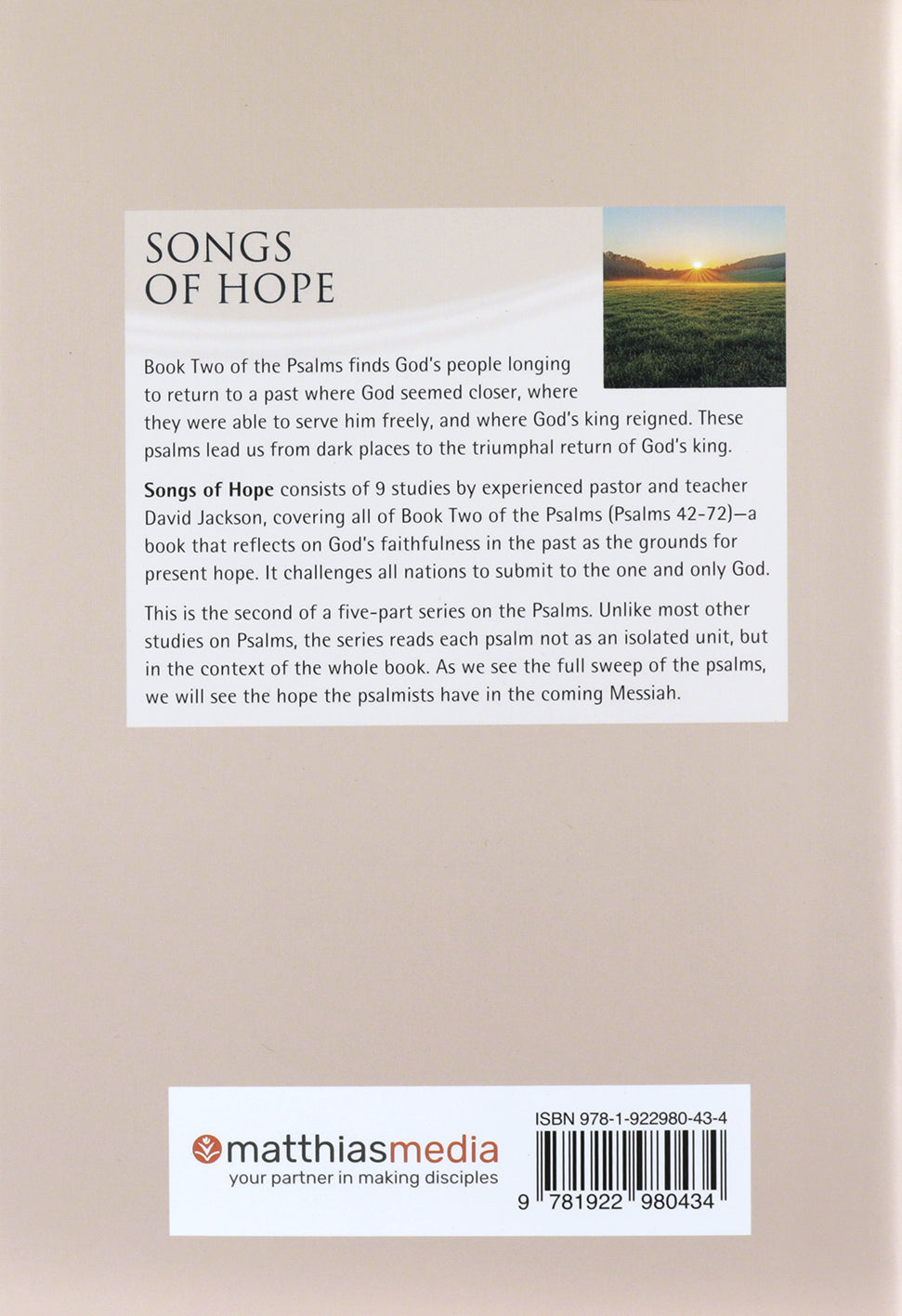 Songs of Hope: Psalms 42-72 (Book Two) (Interactive Bible Study Series)