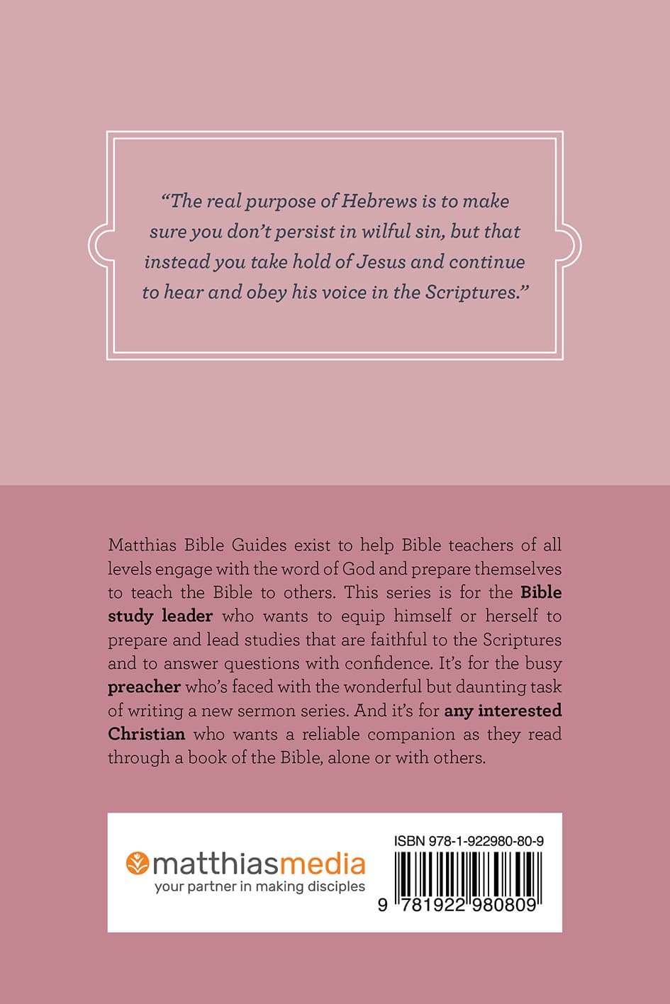 Hebrews (Matthias Bible Guides Series)