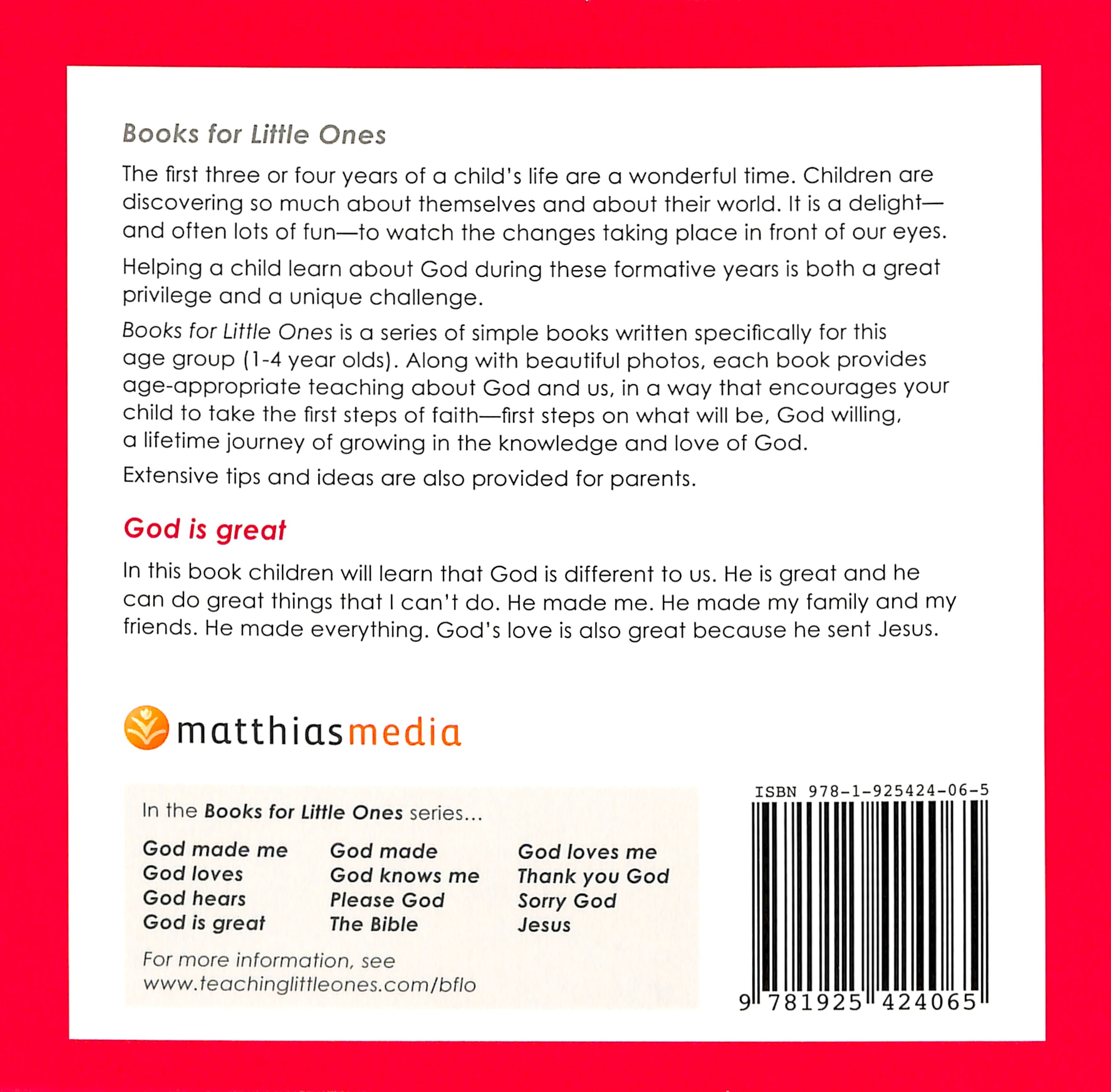 God is Great (Books For Little Ones Series)