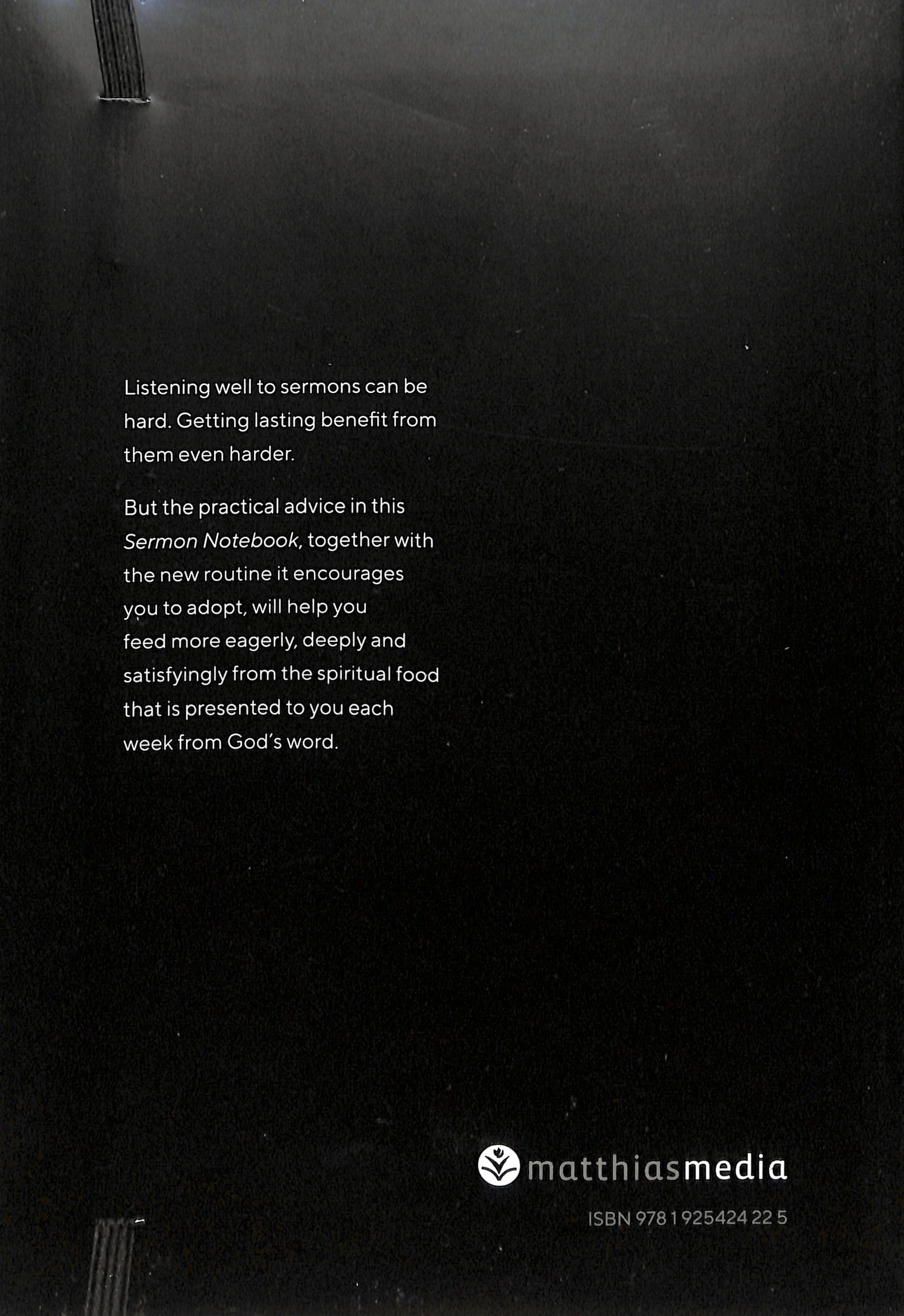 Sermon Notebook (Black With Elastic Closure)