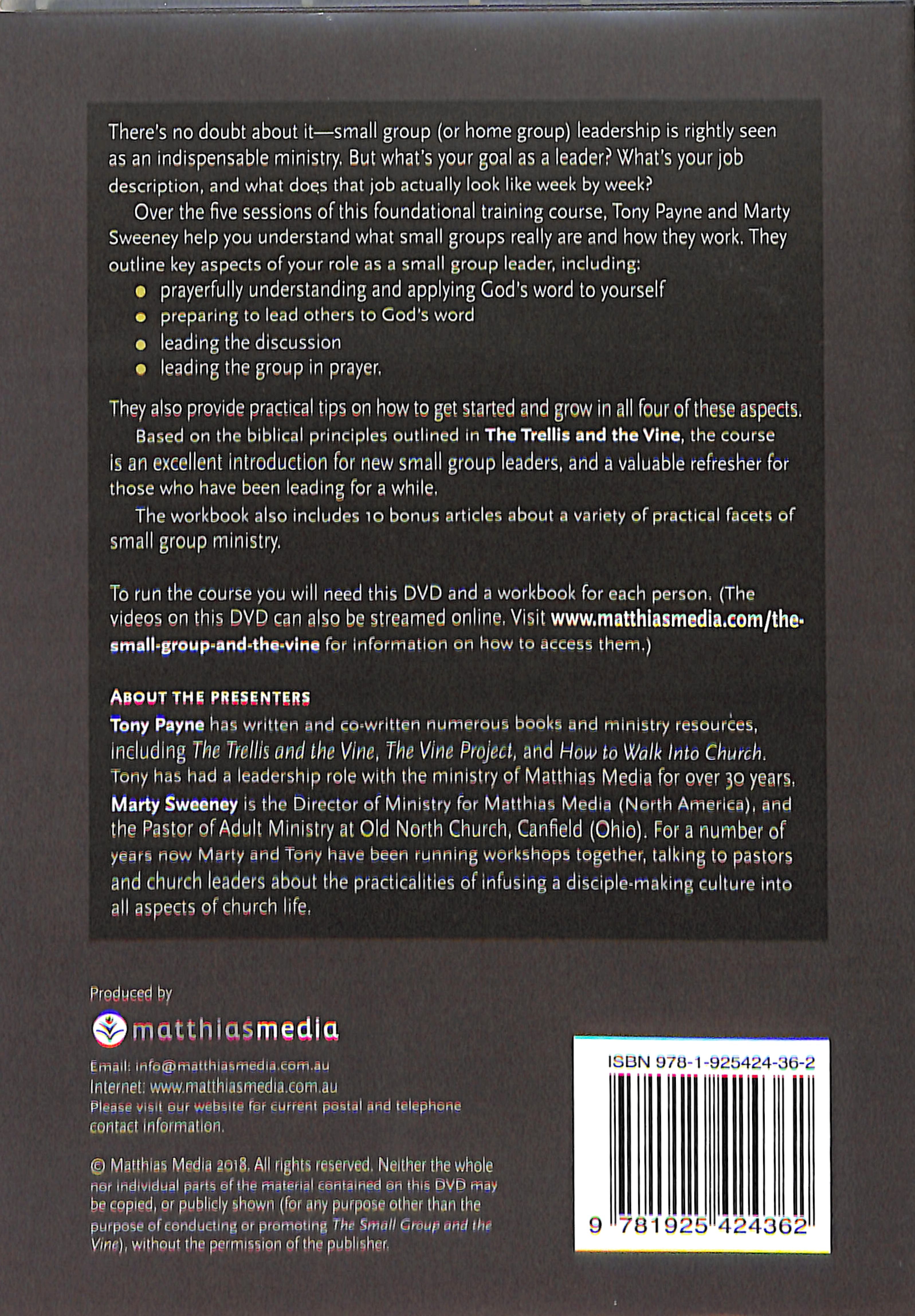 The Small Group and the Vine: Foundational Training For Group Leaders (Dvd)