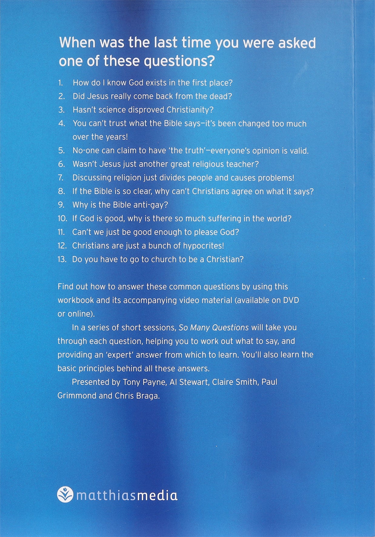 So Many Questions (Workbook) (Third Edition): How to Answer Common Questions About Christianity