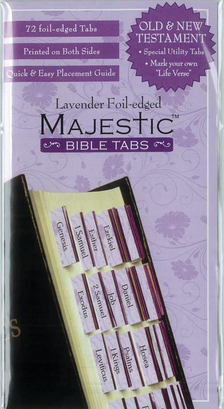 Majestic Bible Tabs Lavender Foil Edged