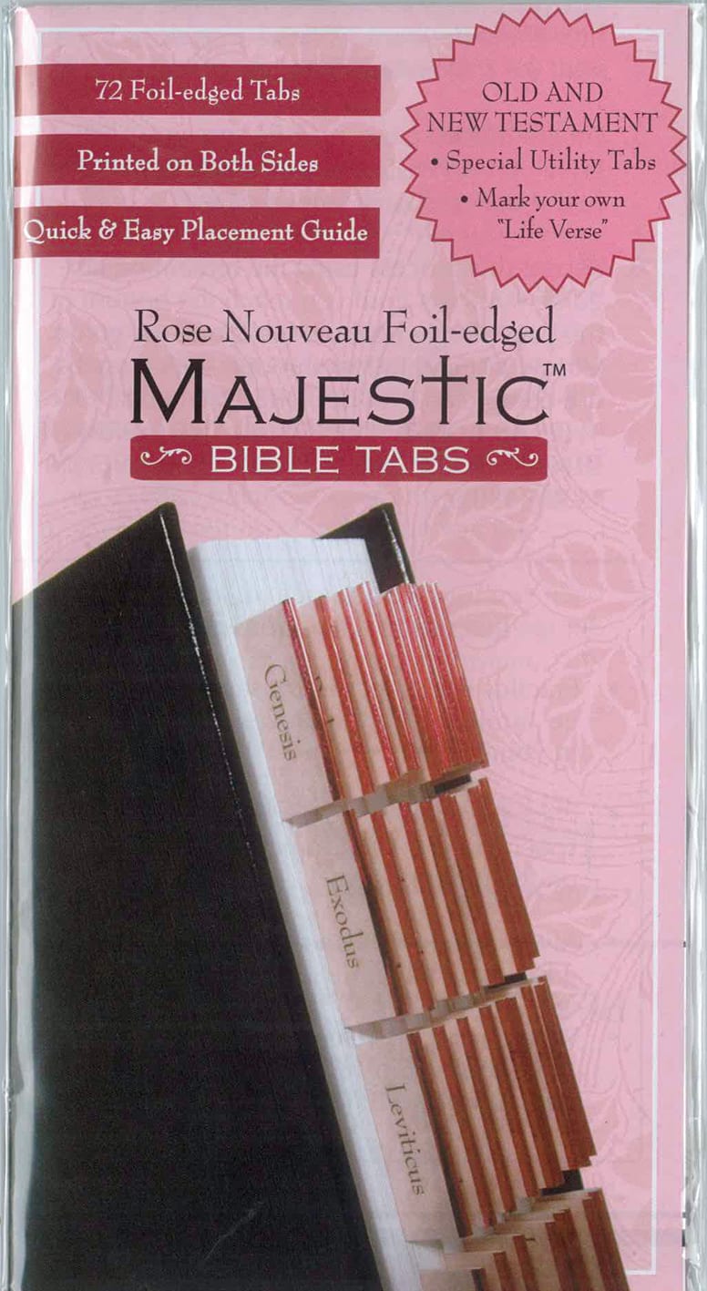 Majestic Bible Tabs Rose Nouveau Foil-Edged