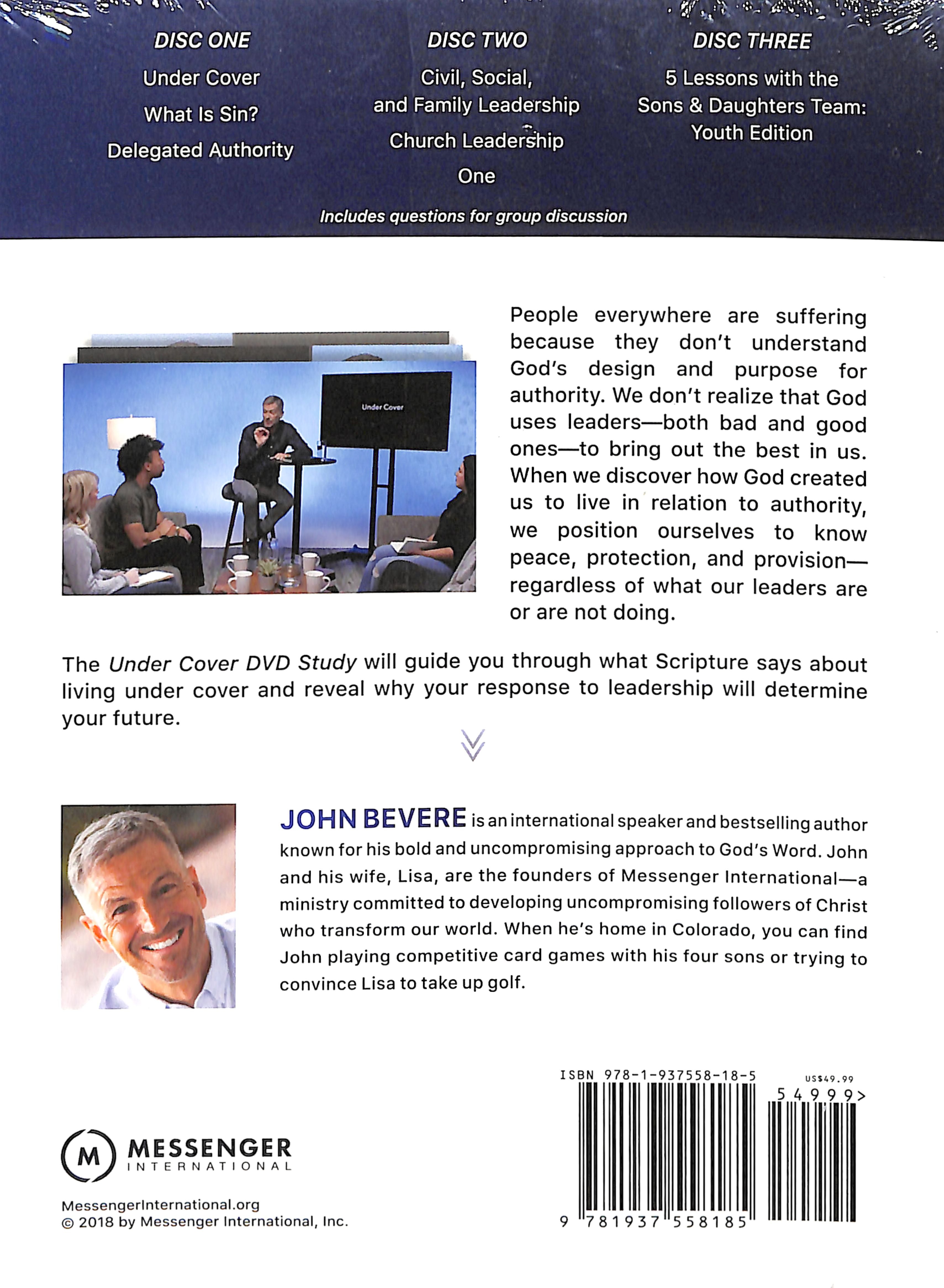 Under Cover: Includes 6 Video Lessons From John Bevere & 5 Video Lessons From Sons & Daughters (Dvd)