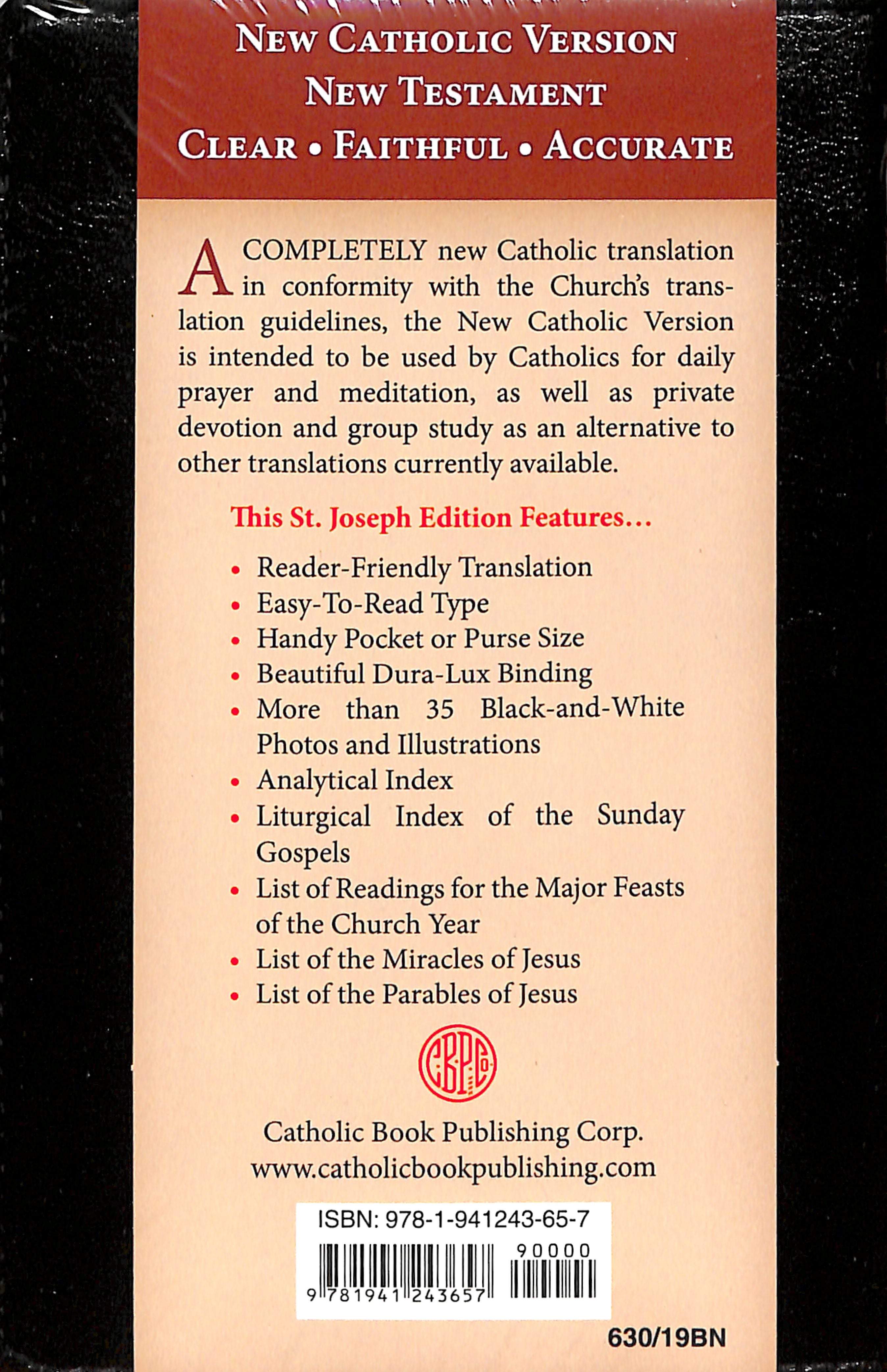 New Catholic Version St. Joseph Edition New Testament Brown