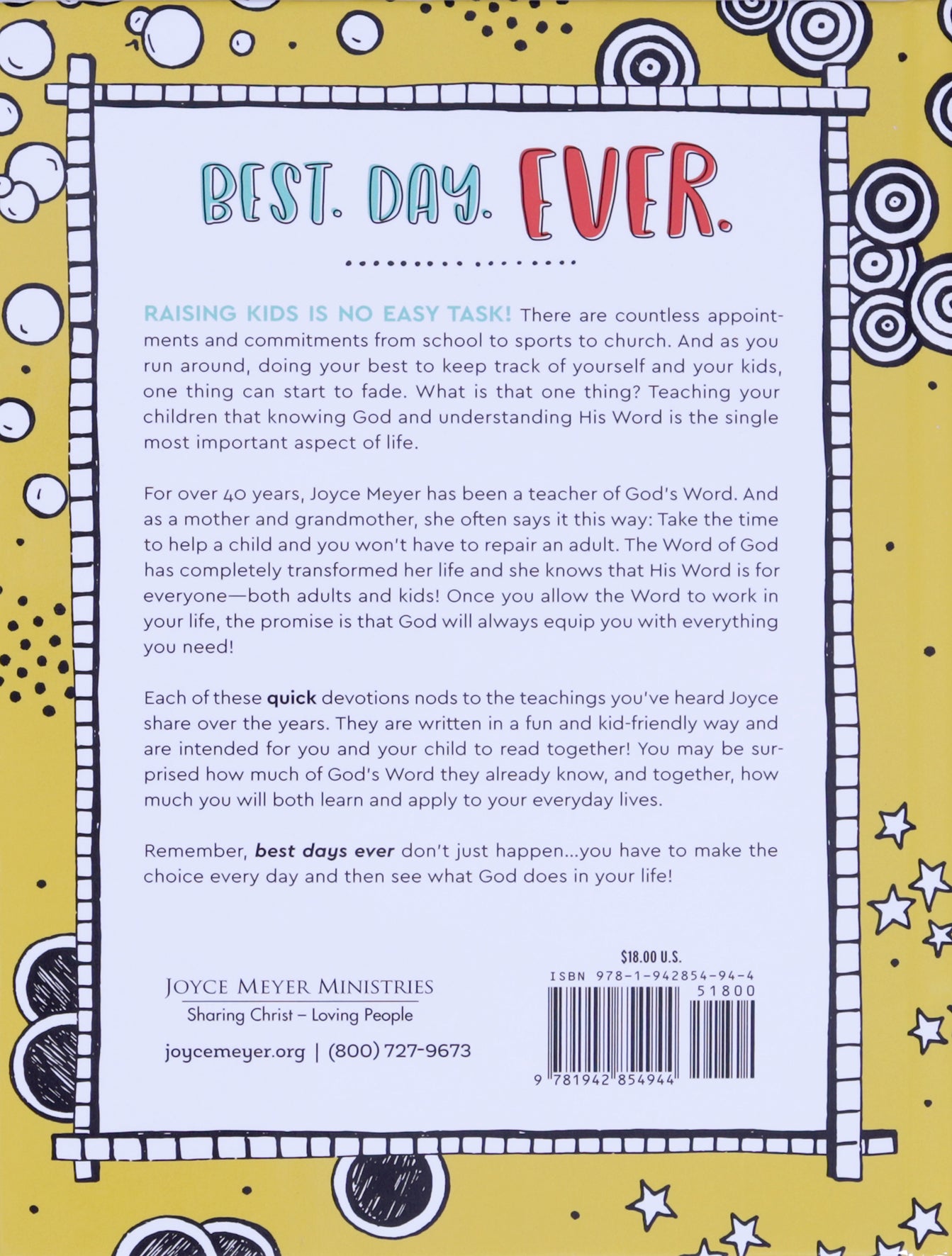 Best. Day. Ever.: 101 Parent/Kid Devotions to Experience the Adventure of Living Life with God