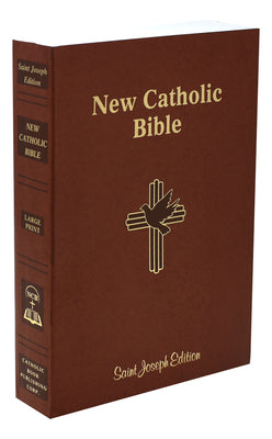 Ncb St. Joseph New Catholic Bible Large Print Brown (Red Letter Edition)