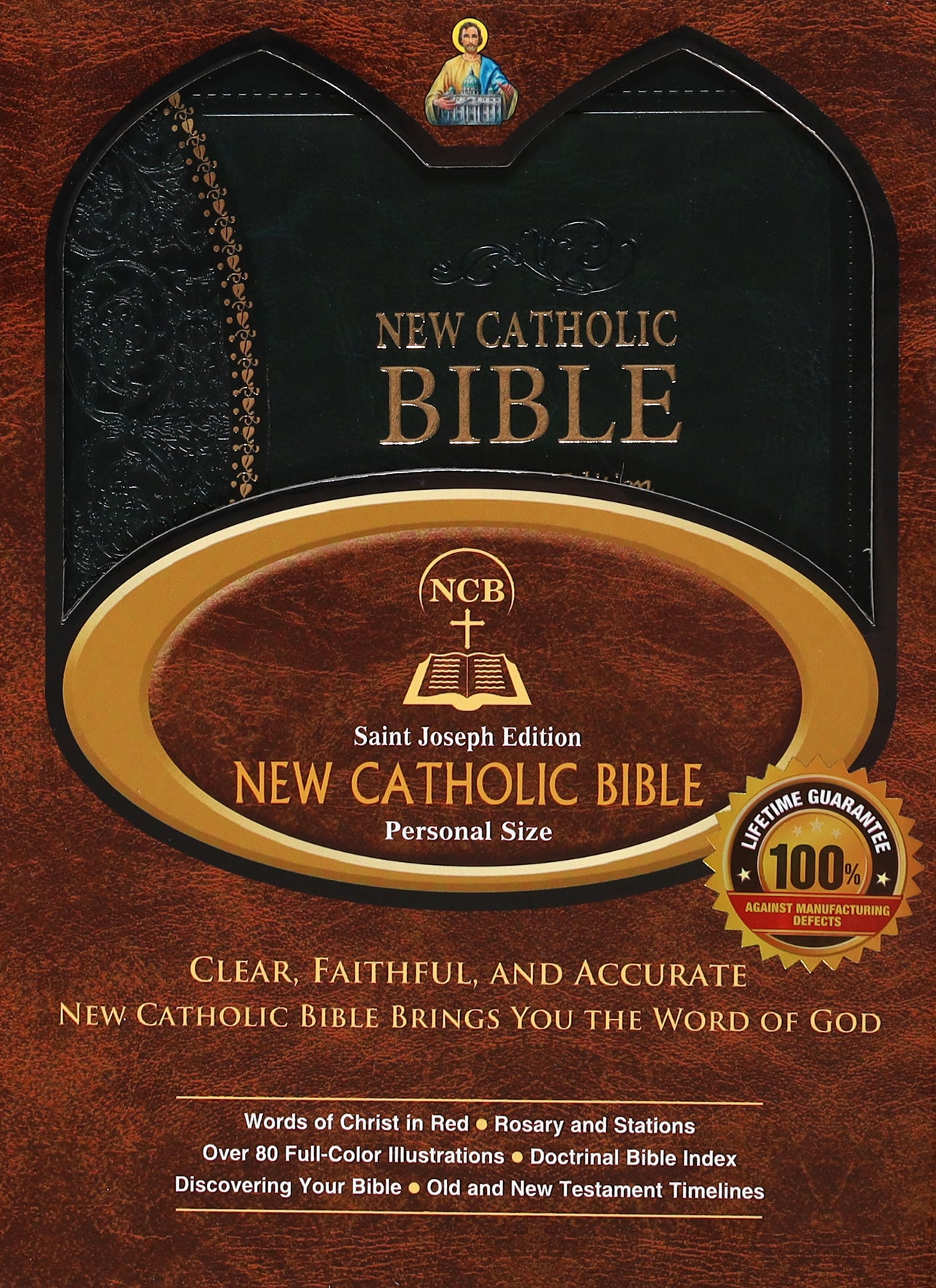 Ncb St. Joseph Edition Bible Green Dura-Lux