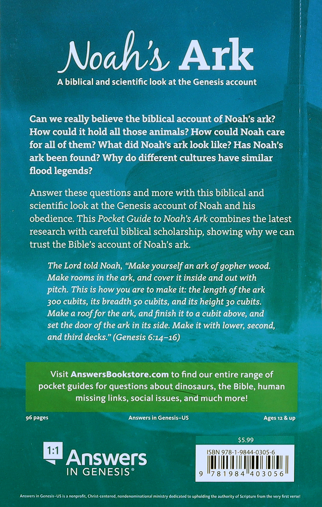 Noah's Ark: A Biblical and Scientific Look At the Genesis Account (A Pocket Guide To Series)