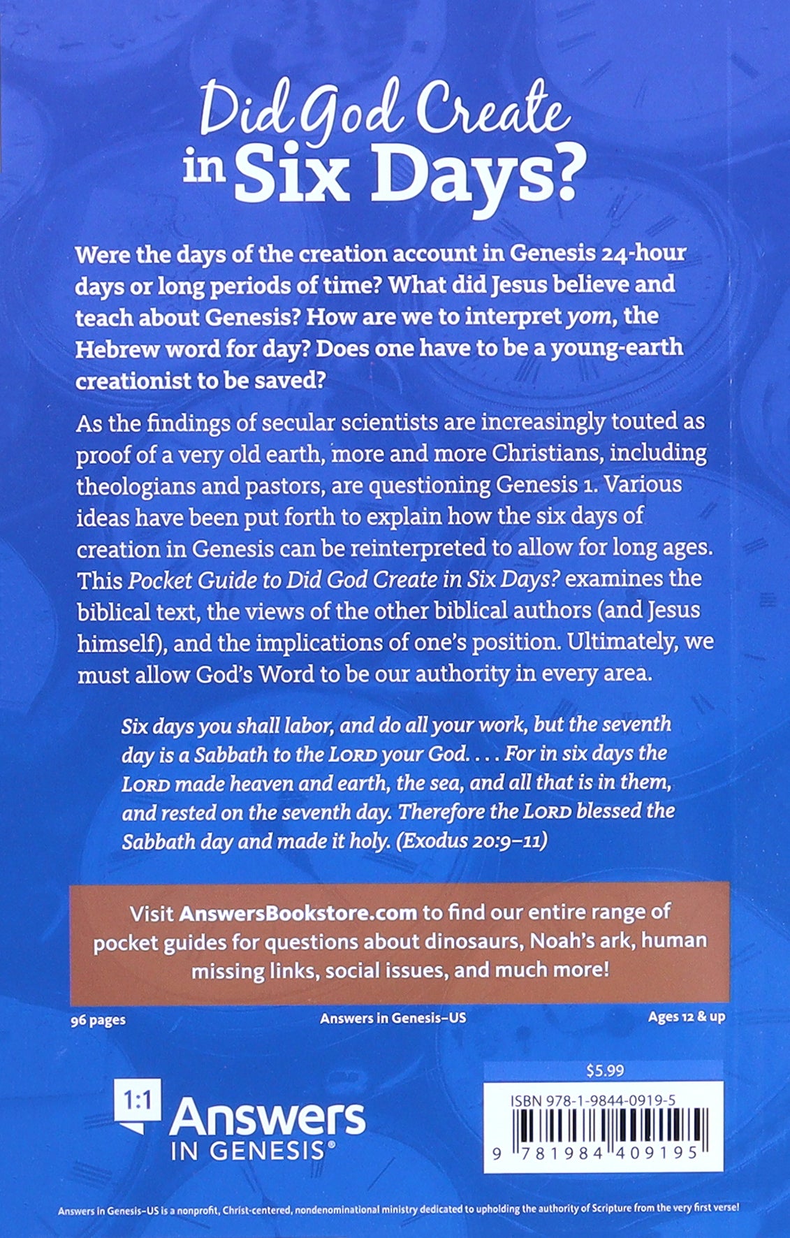 Did God Create in Six Days (A Pocket Guide To Series)