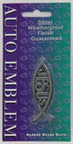 Auto Emblem Sticker: Silver Fish/Jesus Small