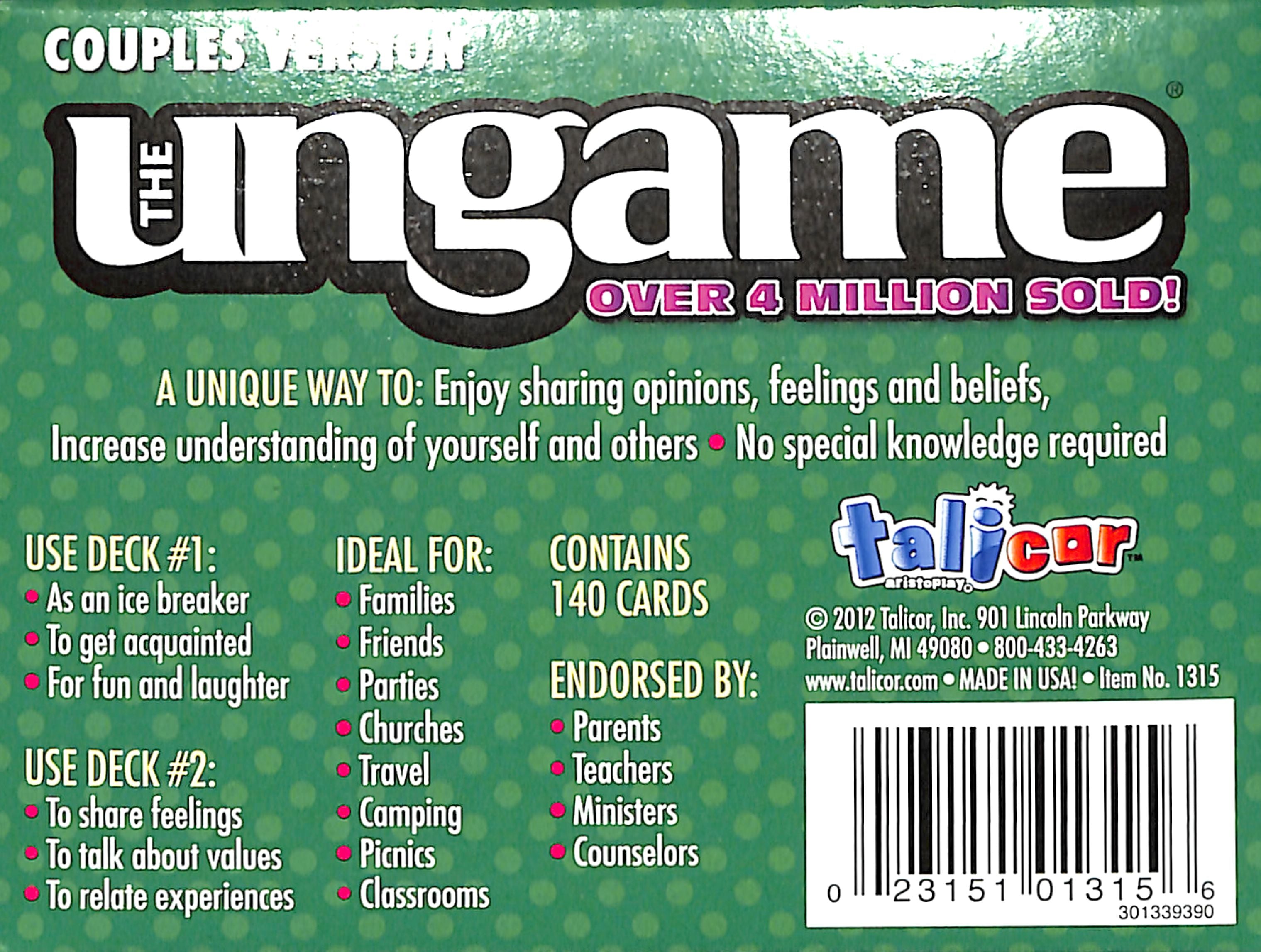 Ungame Pocket Couples Version
