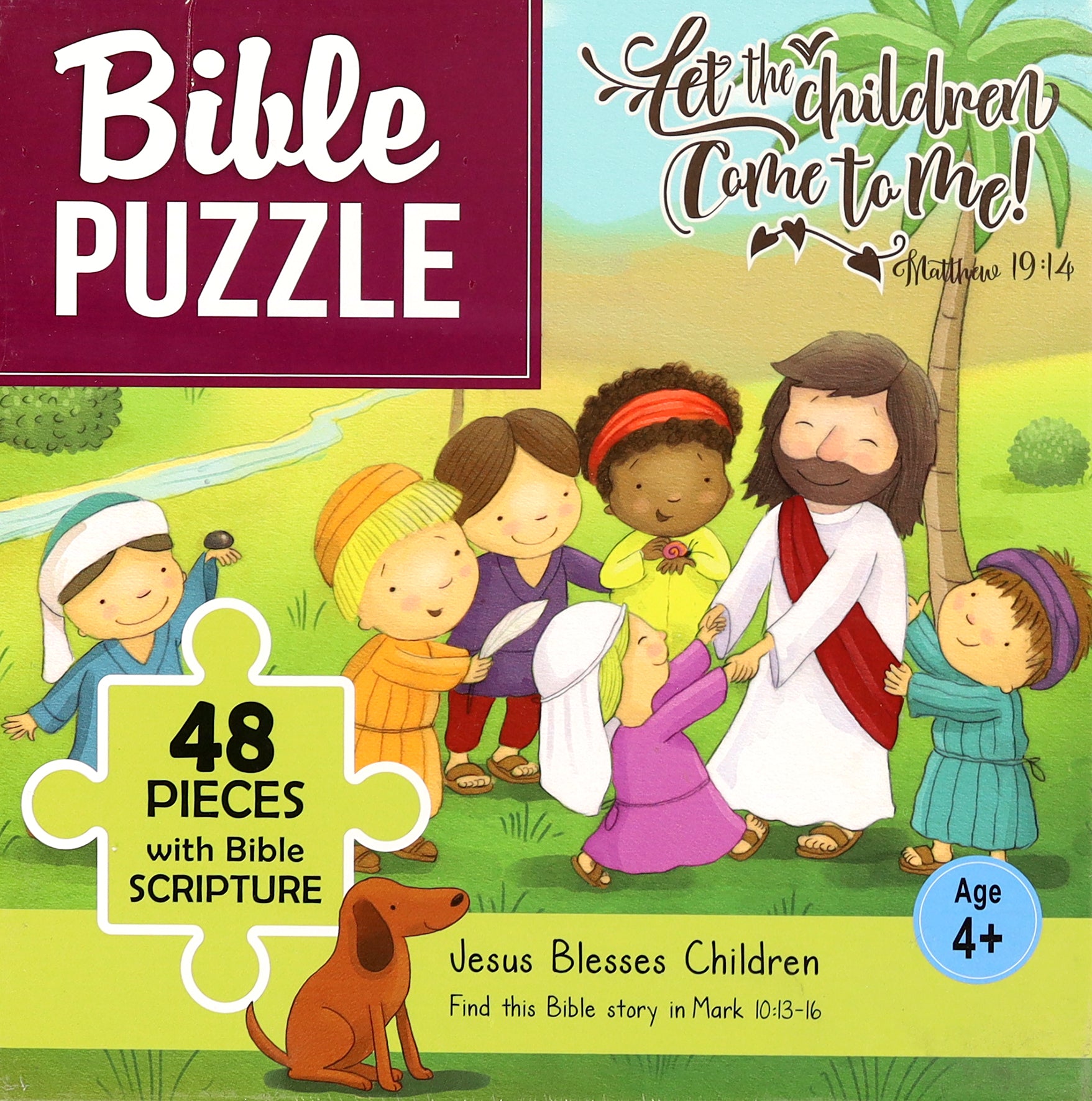 Bible Jigsaw Puzzle: Jesus Blesses Children (48 Pieces)