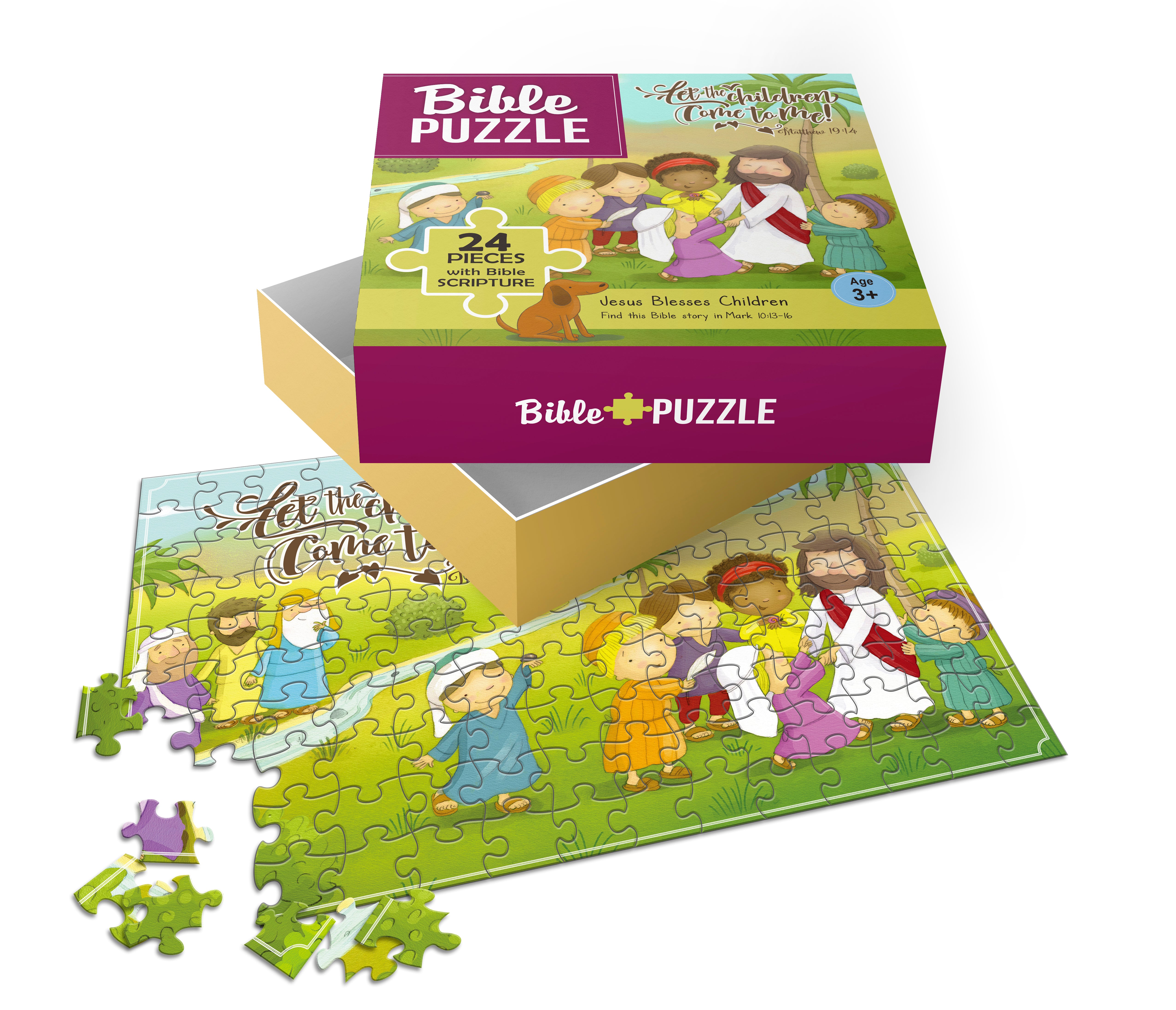 Bible Jigsaw Puzzle: Jesus Blesses Children (48 Pieces)