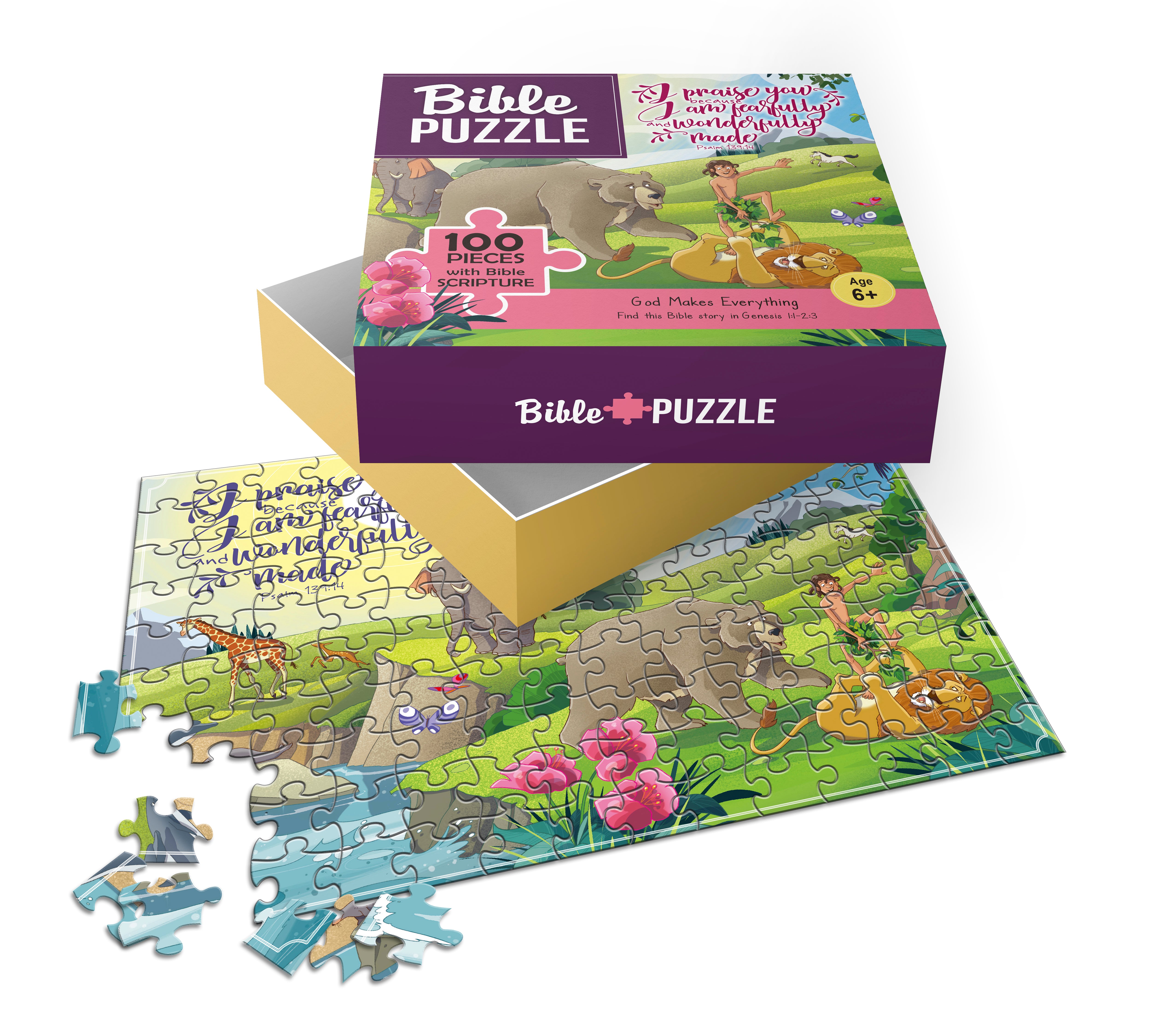 Bible Jigsaw Puzzle: God Makes Everything (100 Pieces)