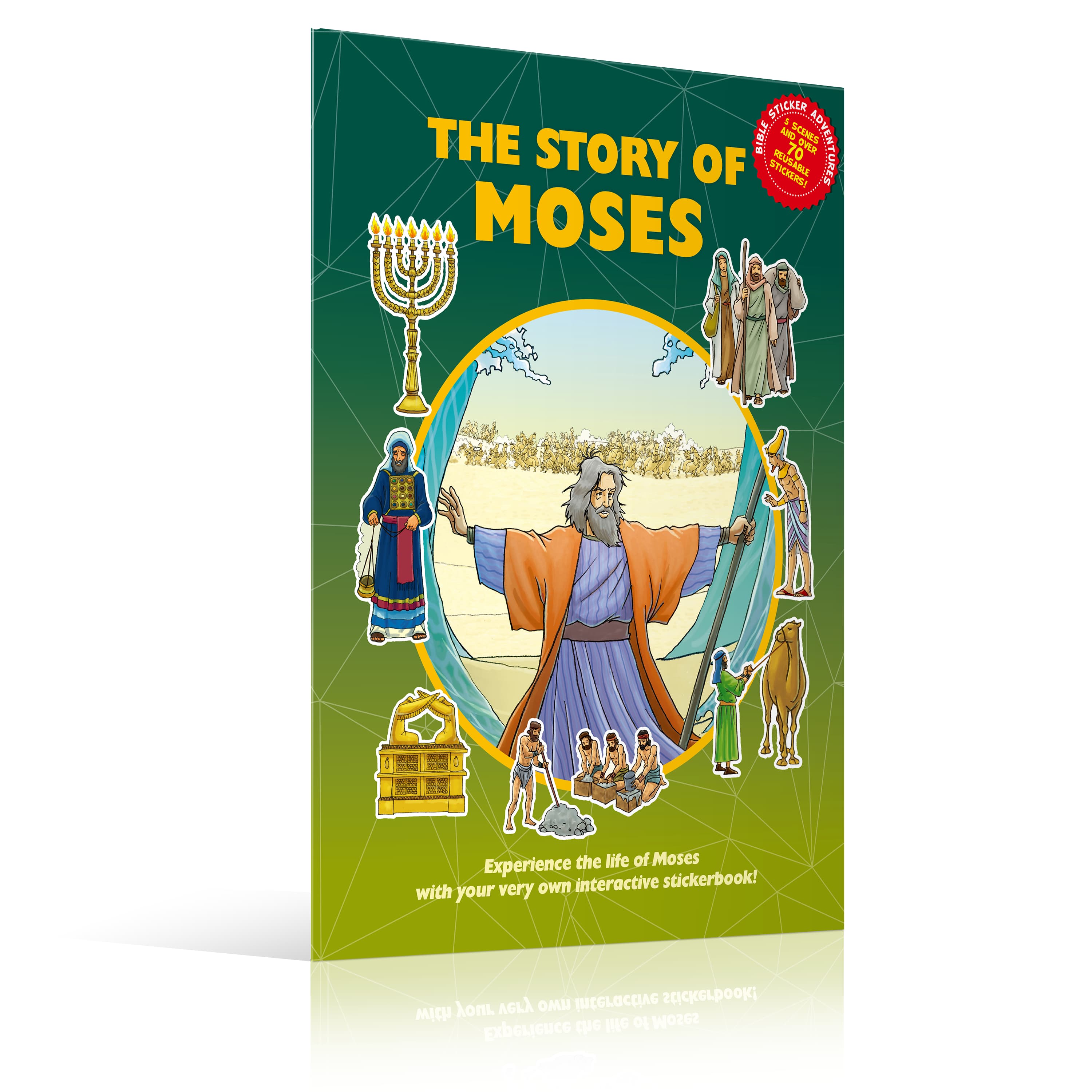 The Story of Moses: 70+ Reusable Static Stickers (Bible Sticker Adventures Series)