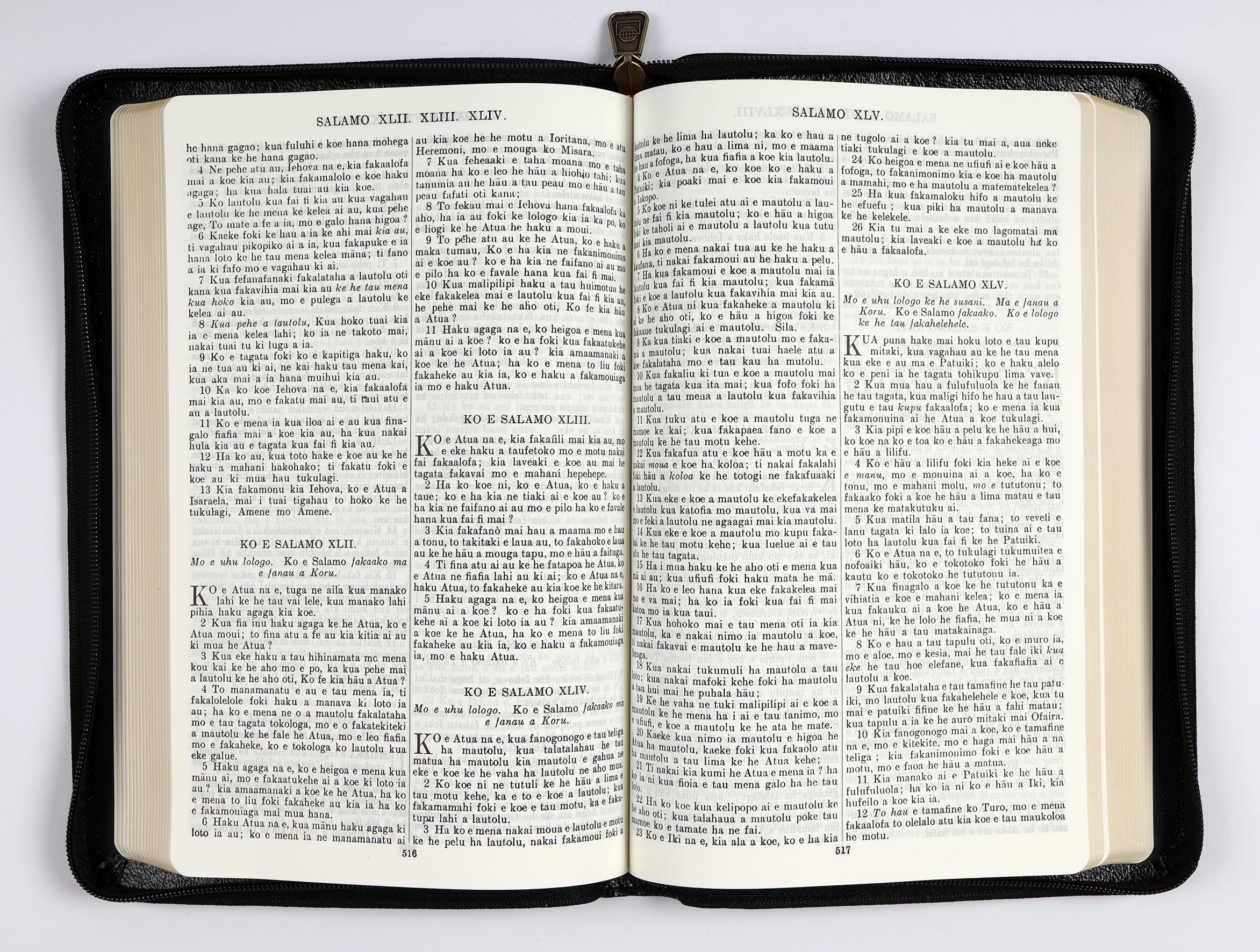 Niuean Bible Black Zipped