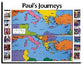 Wall Chart: Then and Now: Paul's Journeys (Laminated) (Then And Now Series)