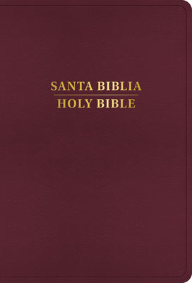 RVR 1960/KJV Biblia bilingüe letra grande, borgoña con índice (2024 Red Letter Spanish/English Edition)