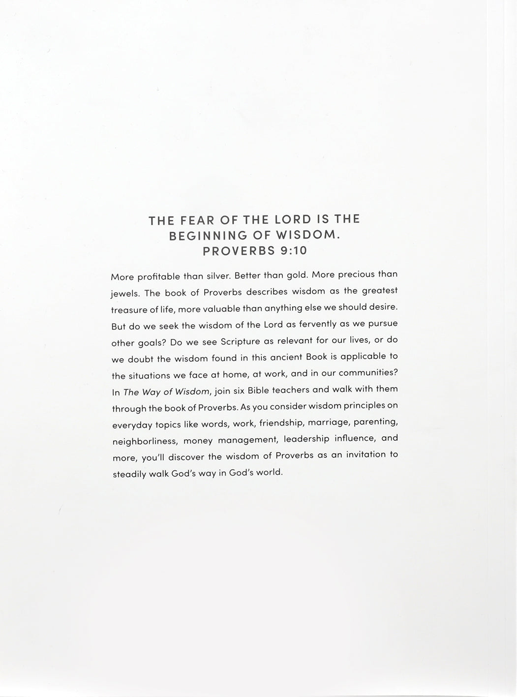 The Way of Wisdom (Bible Study Book with Video Access): A Study of the Book of Proverbs