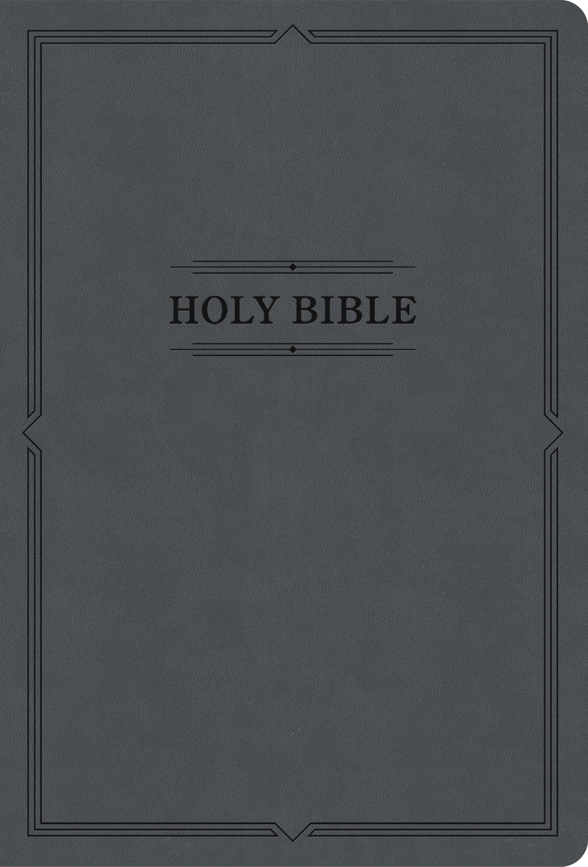 KJV Large Print Thinline Bible Value Edition, Charcoal (Red Letter Edition)