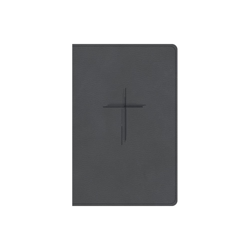 CSB Personal Size Giant Print Bible Charcoal Indexed (Red Letter Edition)